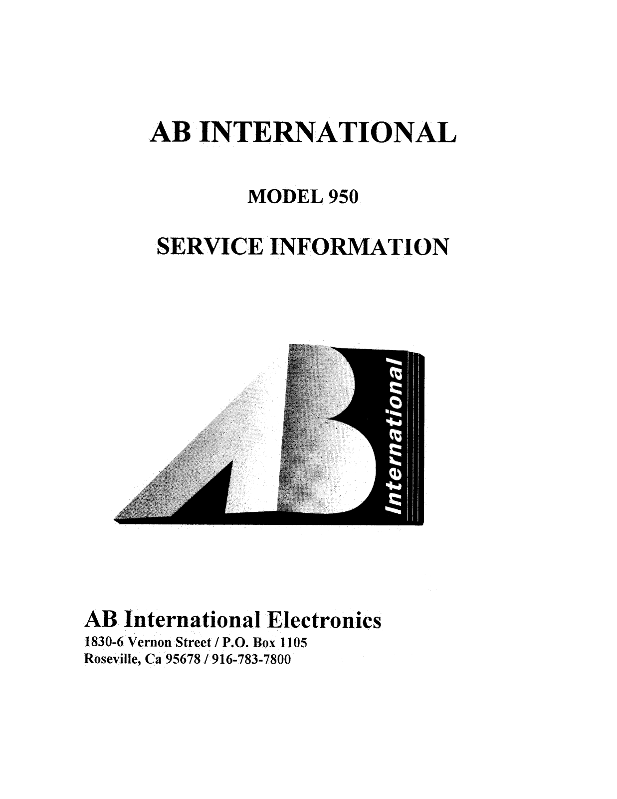 AB 950 Service Manual