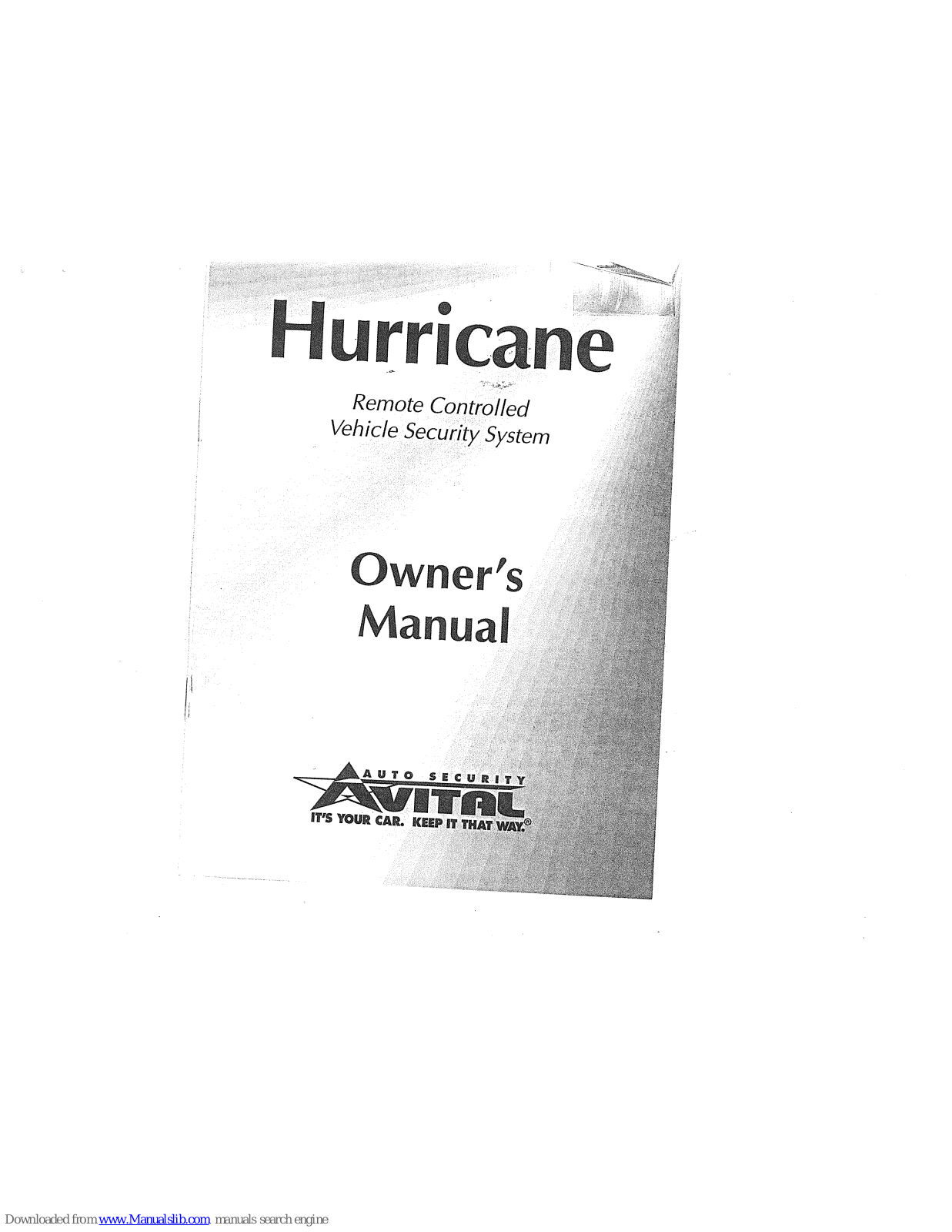 Avital Hurricane Owner's Manual