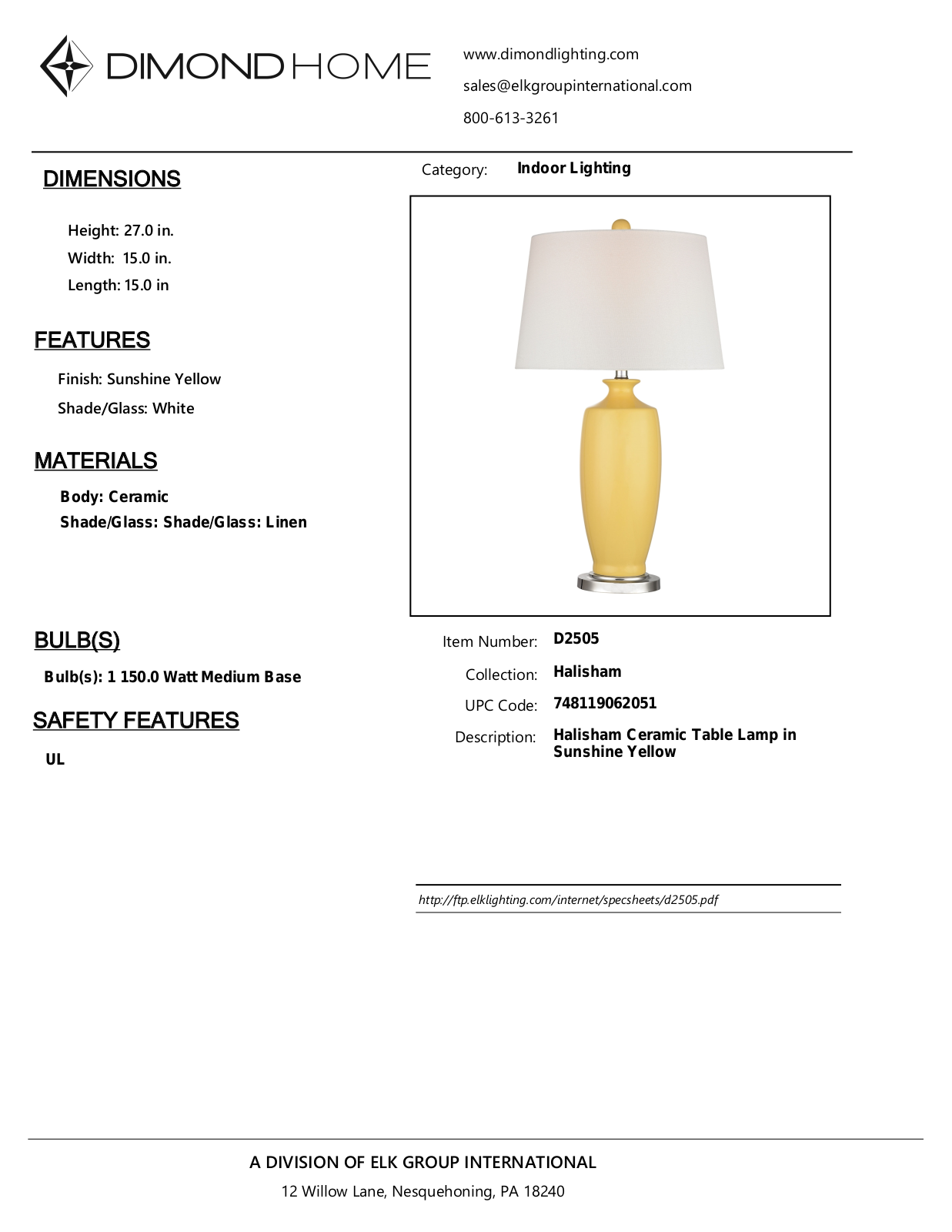 ELK Home D2505 User Manual