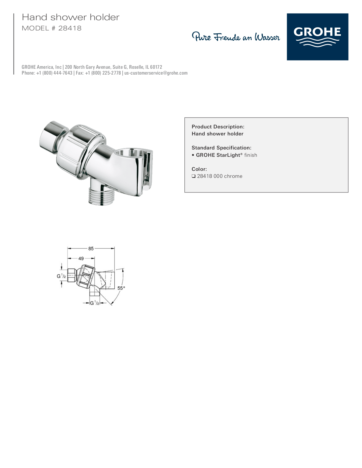 GROHE GRH1265 Specifications - ManualMachine.com