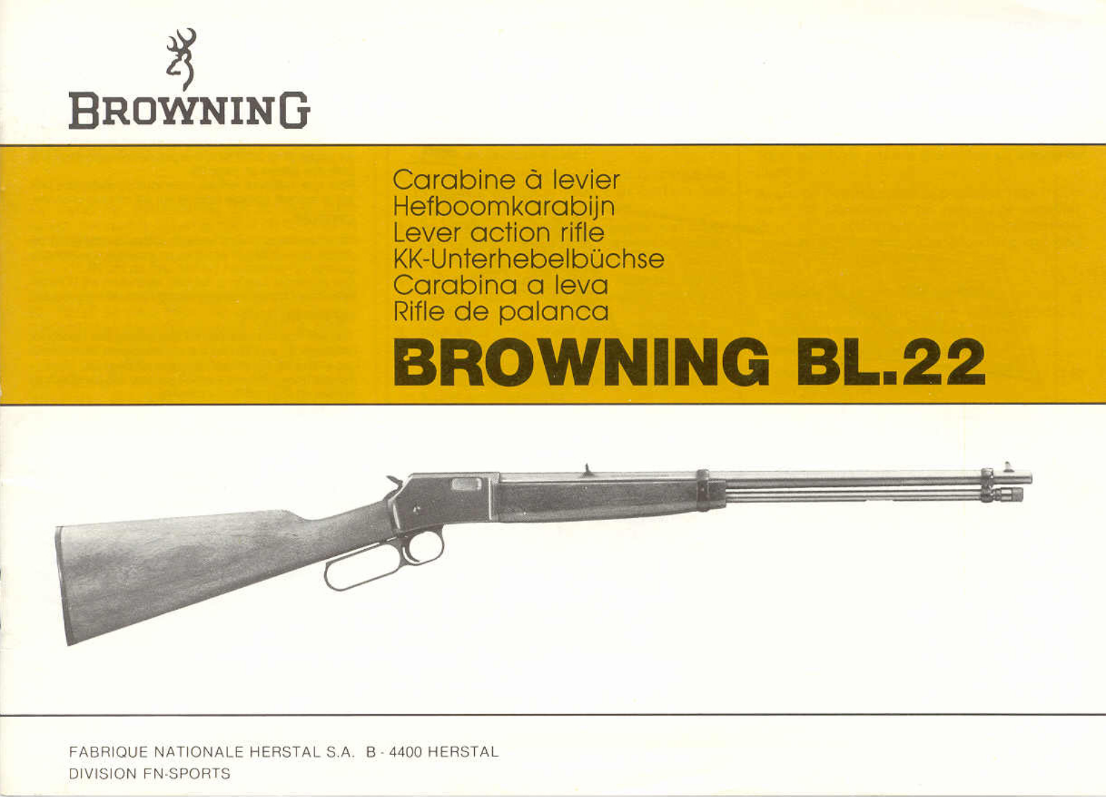 BROWNING BL 22 User Manual