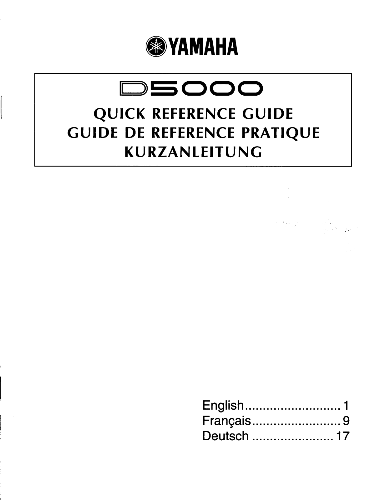 Yamaha D5000 User Guide