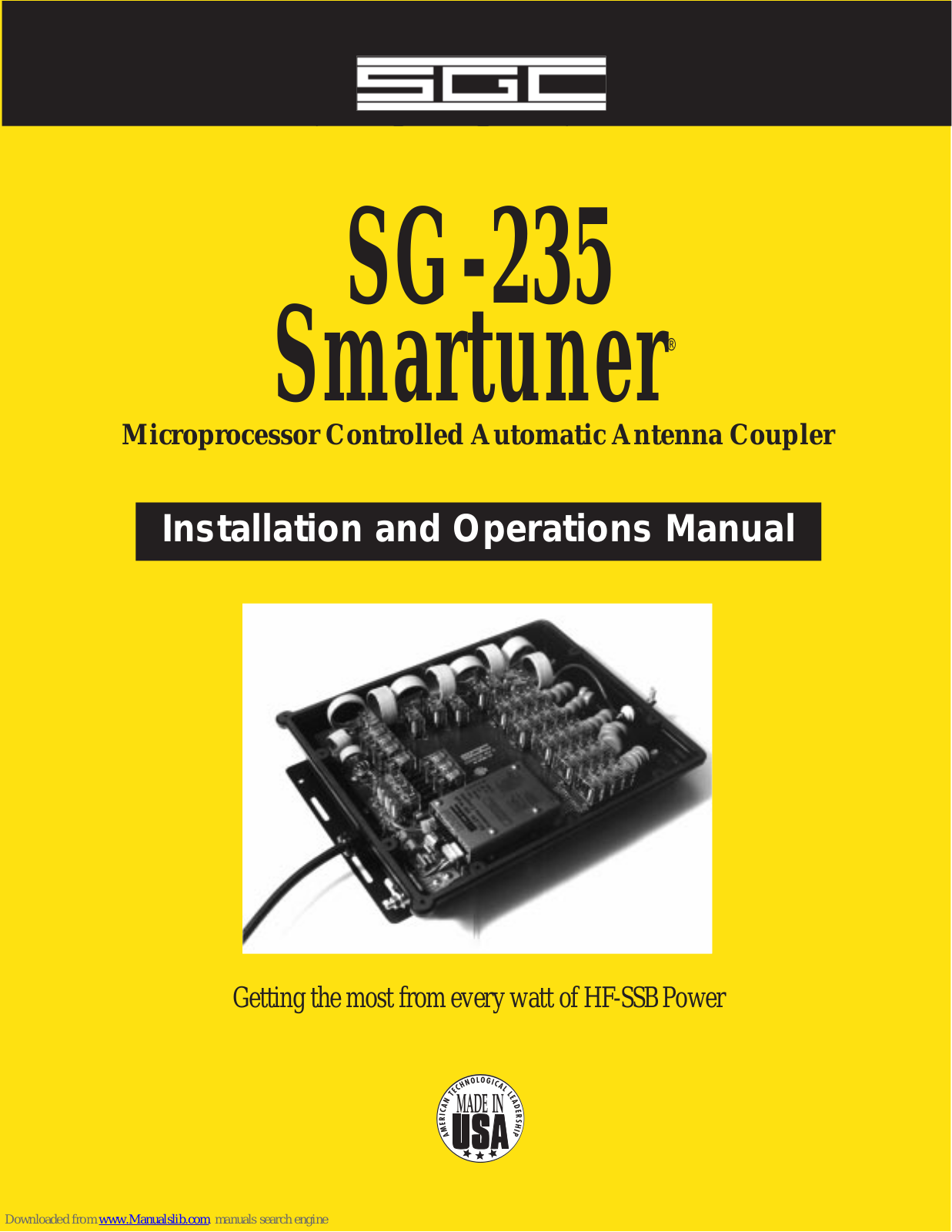 SGC SMARTUNER SG-235 Installation And Operation Manual