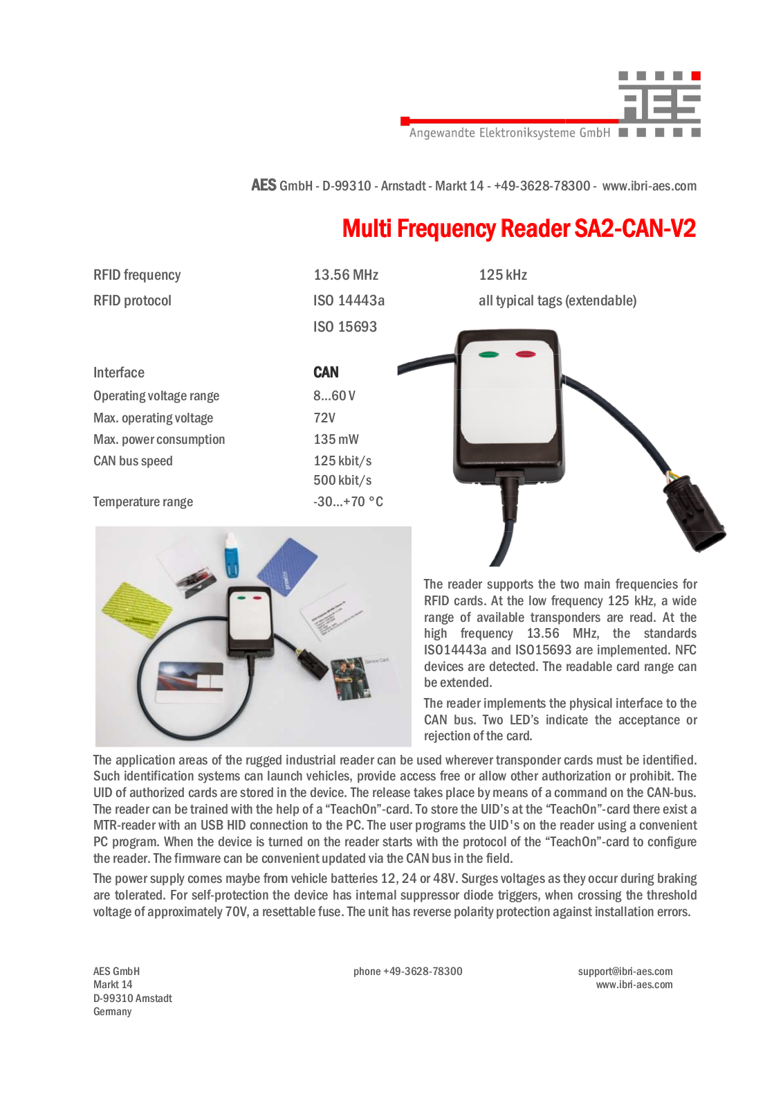 AES SA2 CAN V2 User Manual