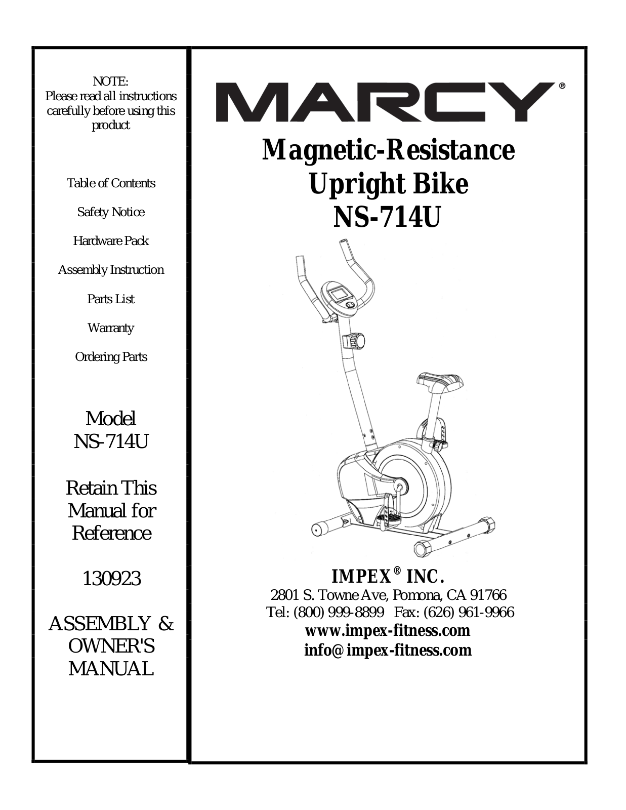 Impex NS-714U Owner's Manual