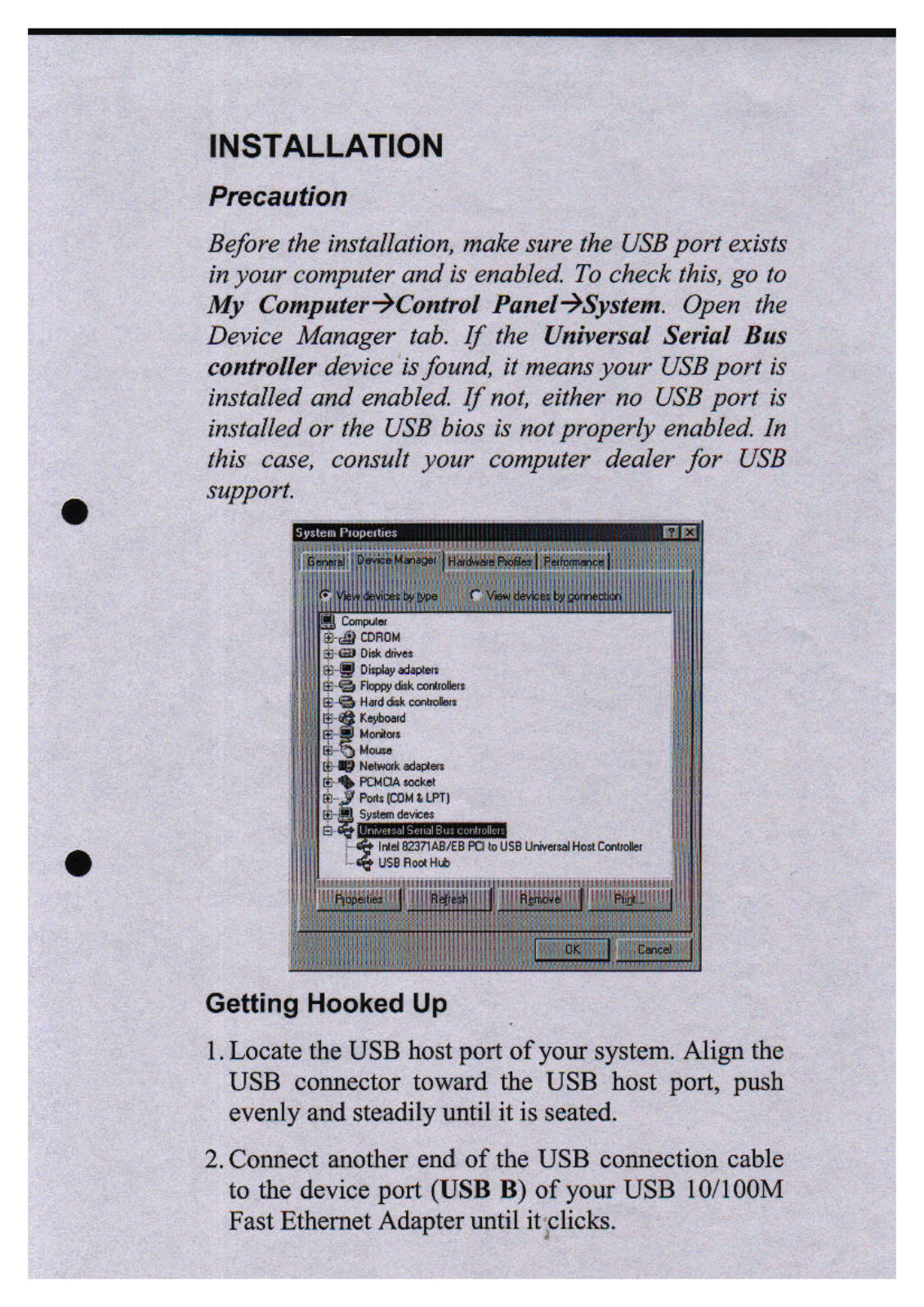 Abocom Systems UFE1KB Users Manual