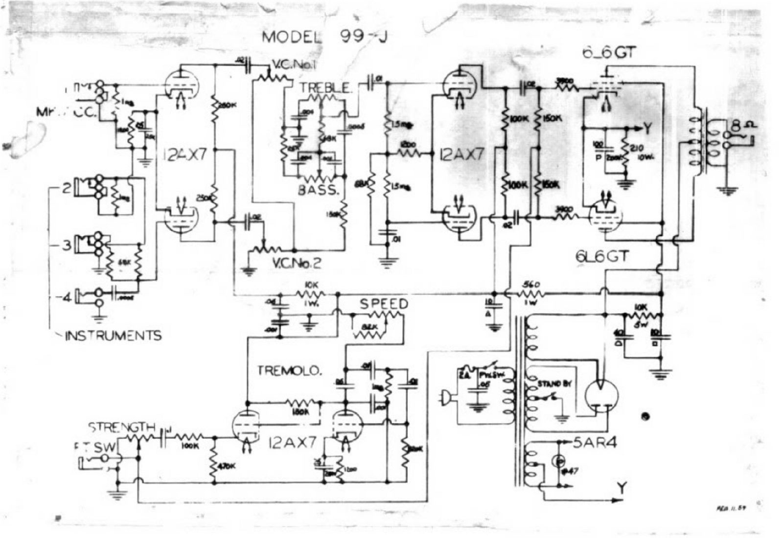 Guild 99 j schematic