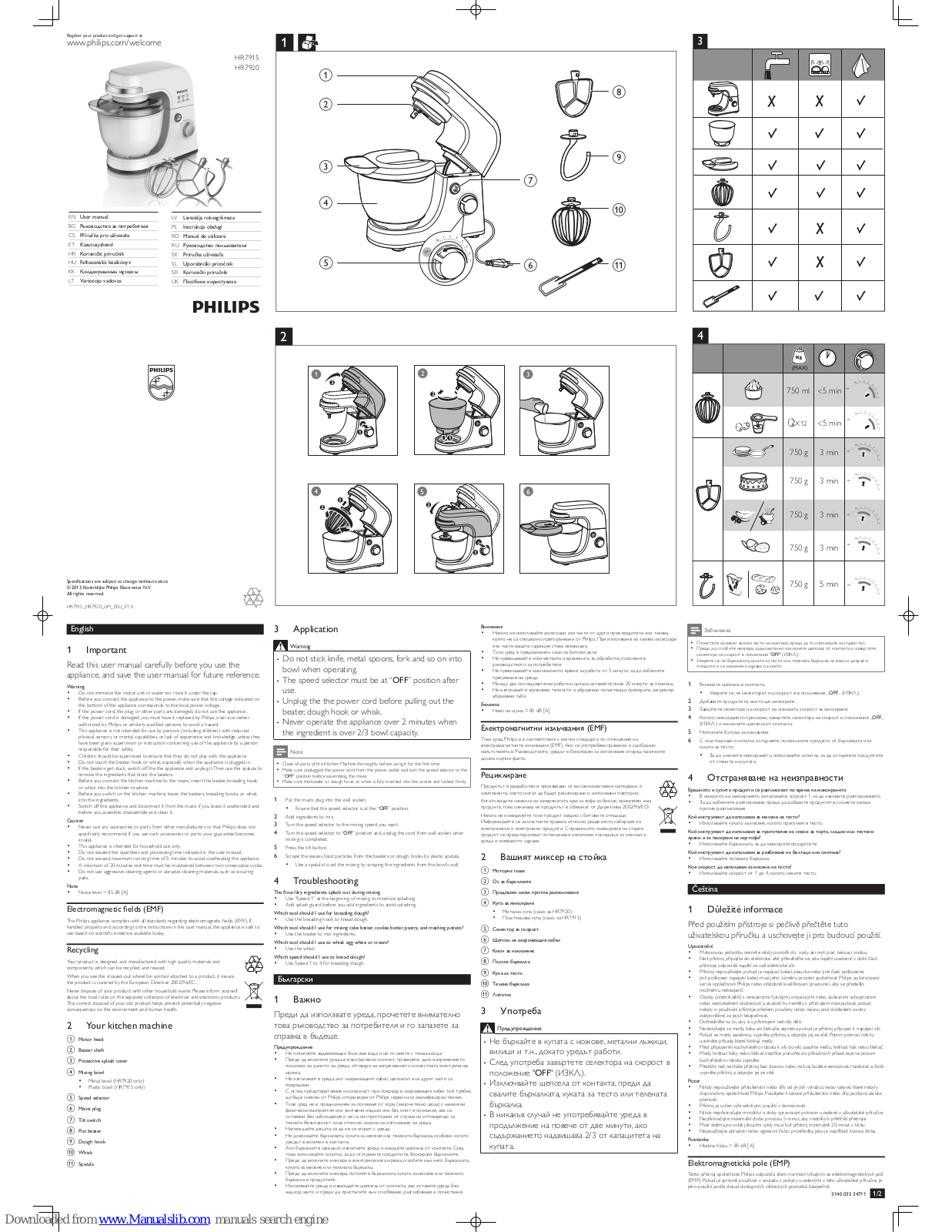 Philips HR7915, HR7920 User Manual