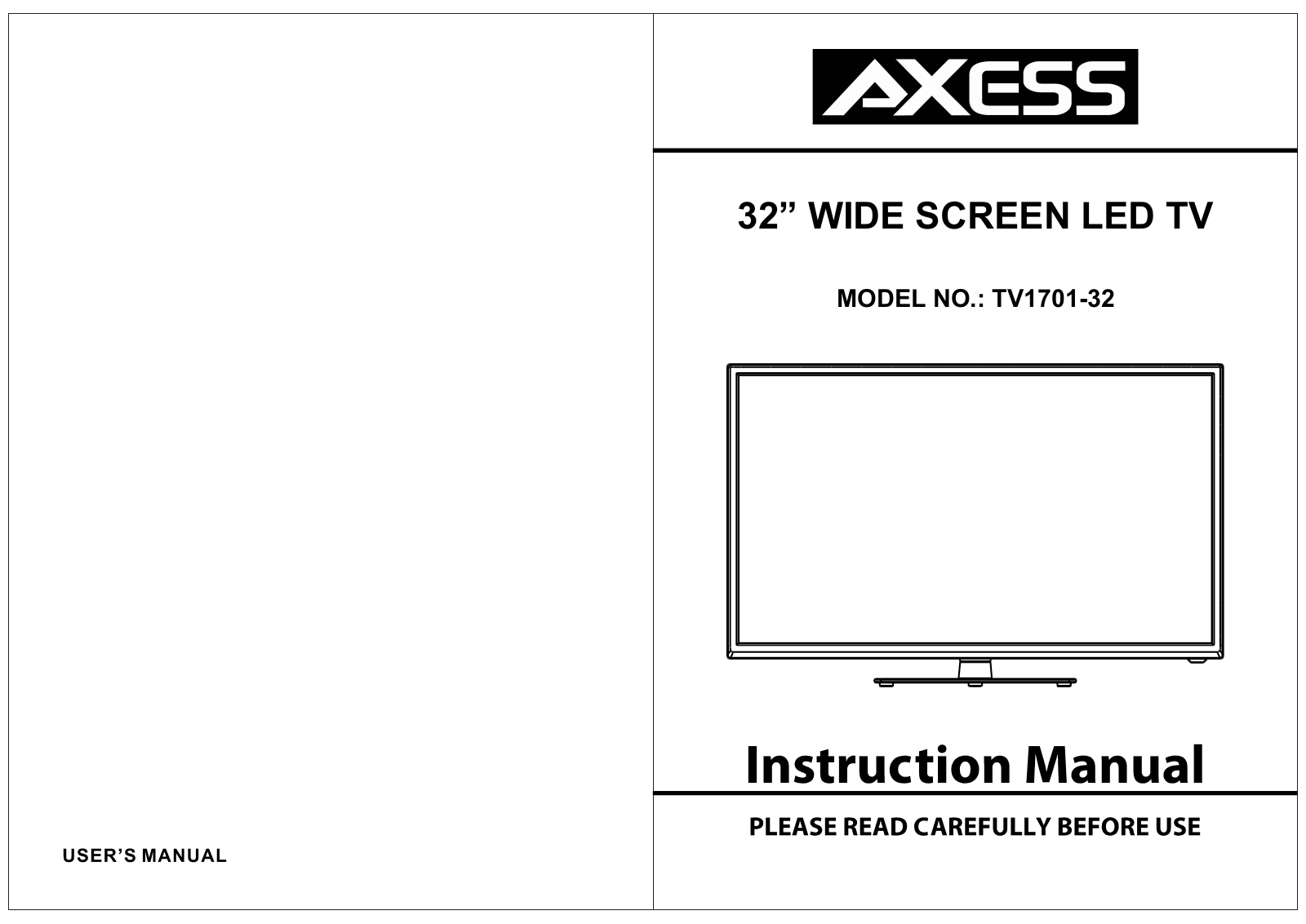 Axess TV1701-32 Instruction Manual