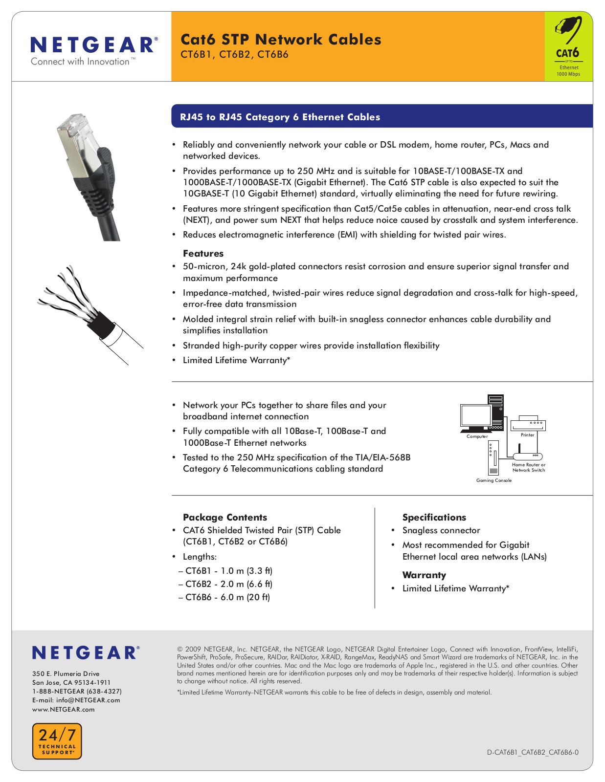 Netgear CT6B1, CT6B2, CT6B6 Data Sheet