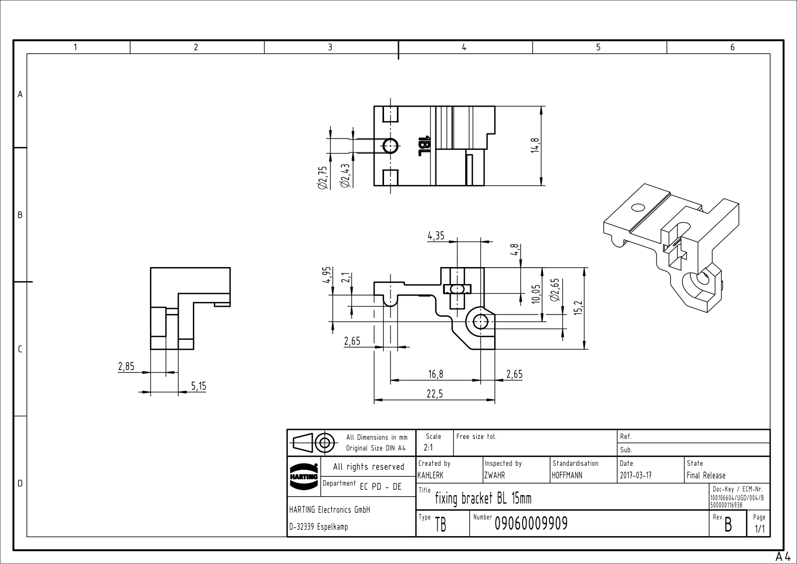HARTING 0906 000 9909 Datasheet - ManualMachine.com