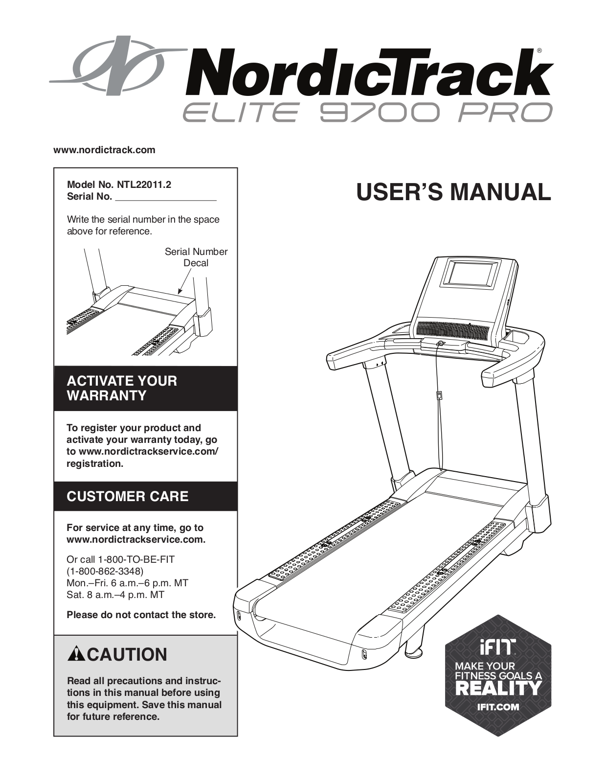 NordicTrack NTL220112 Owner's Manual