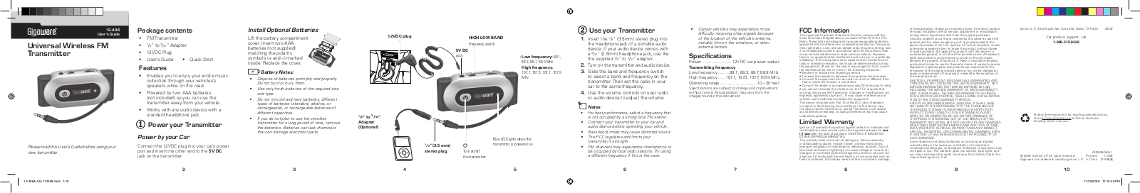 Radio Shack 120496A User Manual