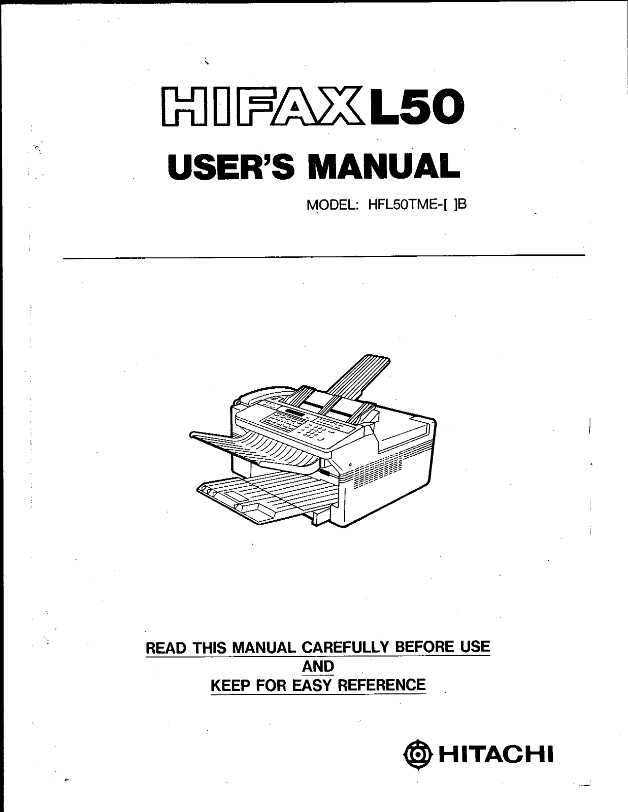 Hitachi HIFAX L50 User Manual