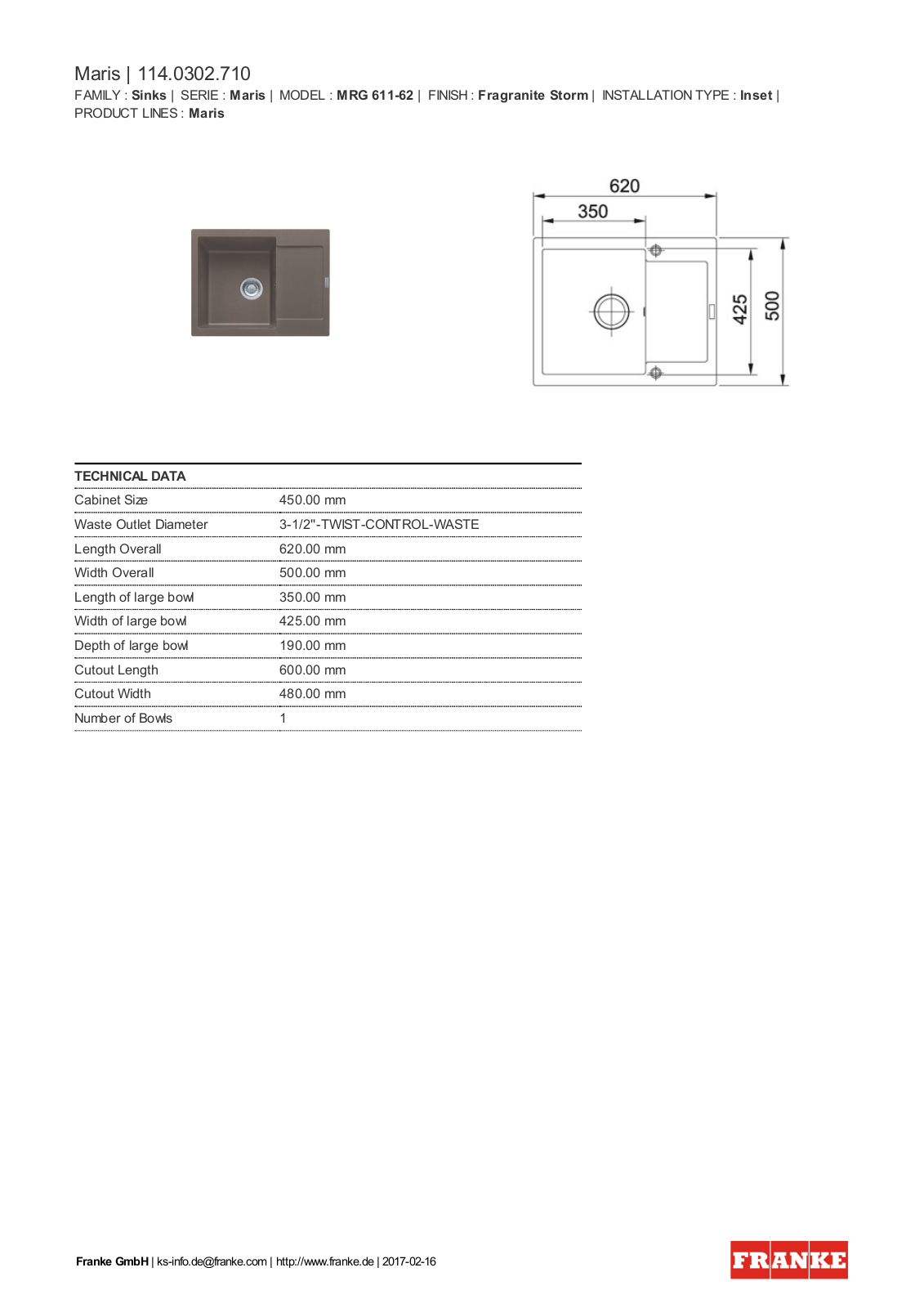 Franke 114.0302.710 Service Manual