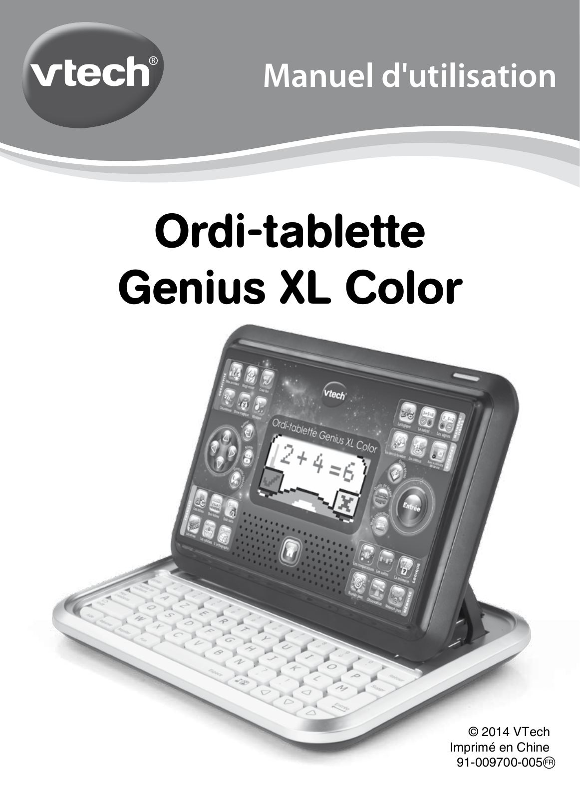 VTECH Genius XL Color Ordi-Tablette Instruction Manual