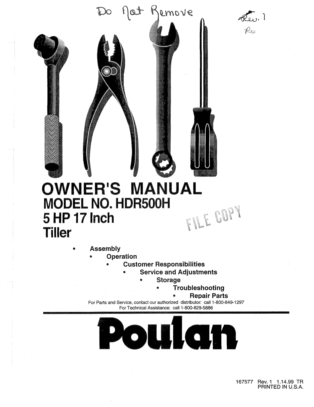 Poulan 167577 User Manual