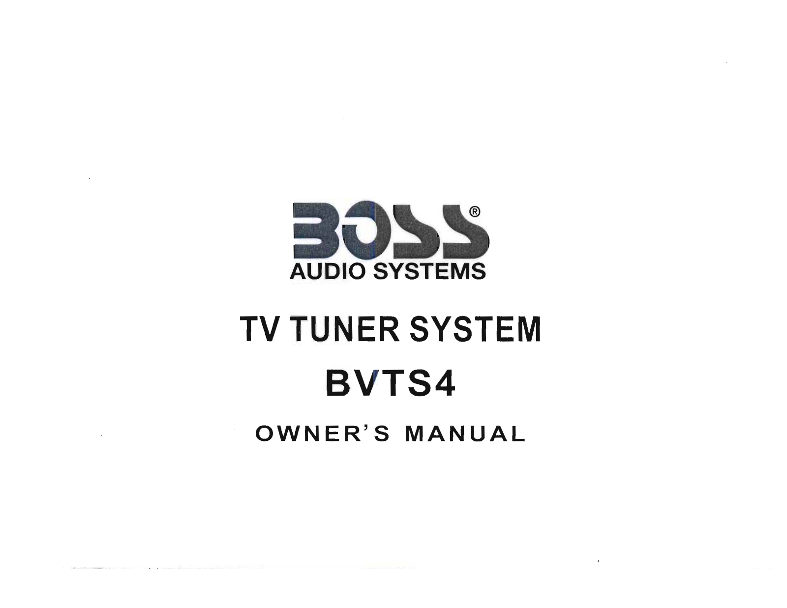 BOSS BVTS4 User Manual