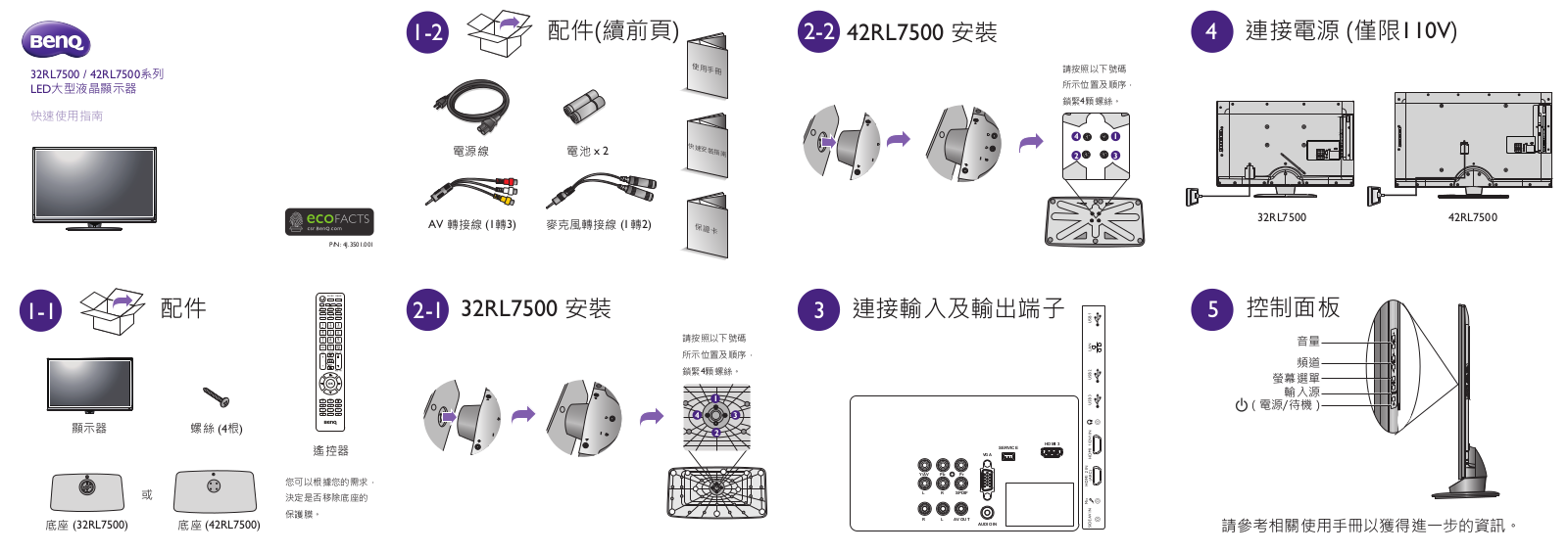 Benq 42RL7500, 32RL7500 User Manual