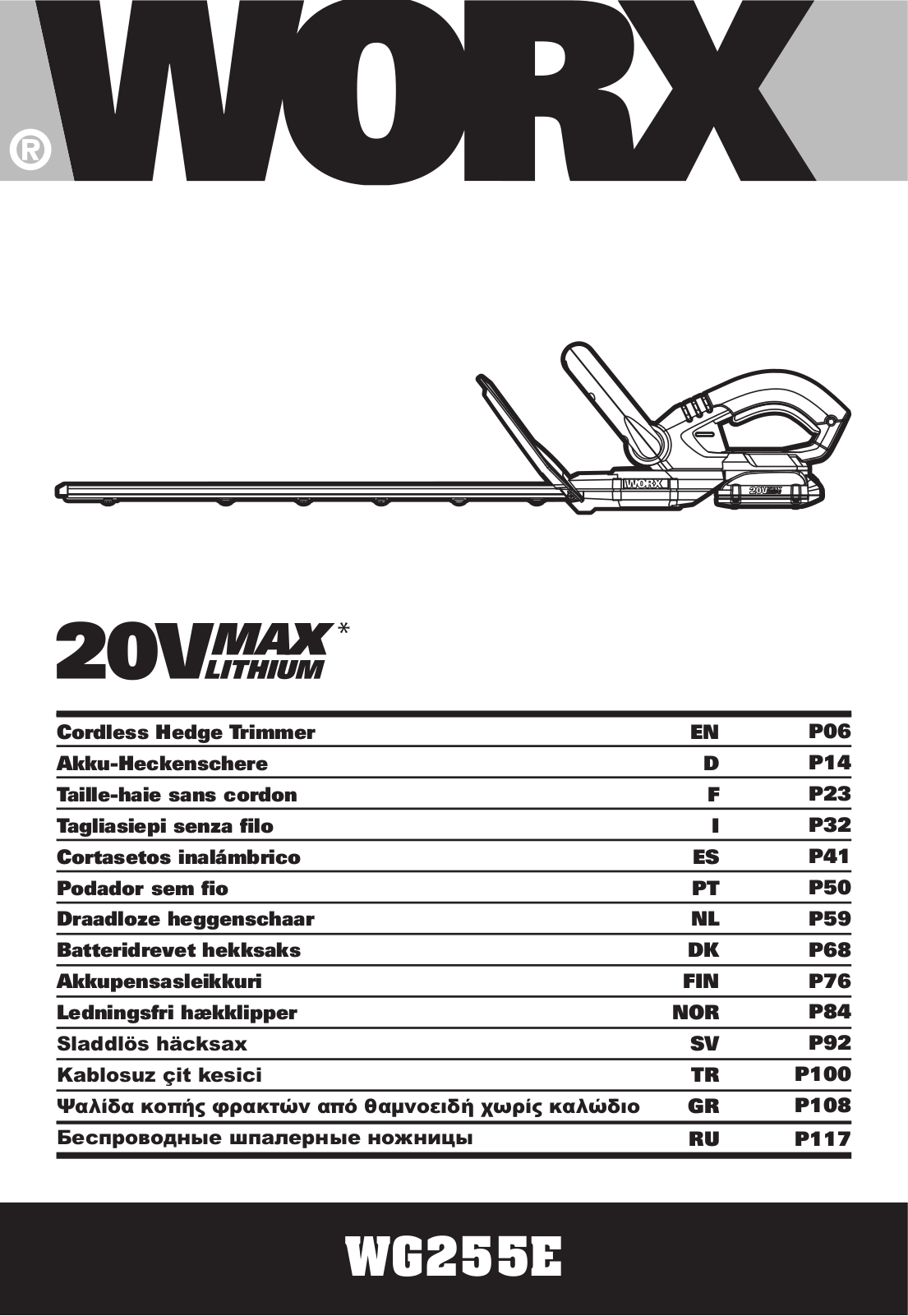 Worx WG255E User Manual