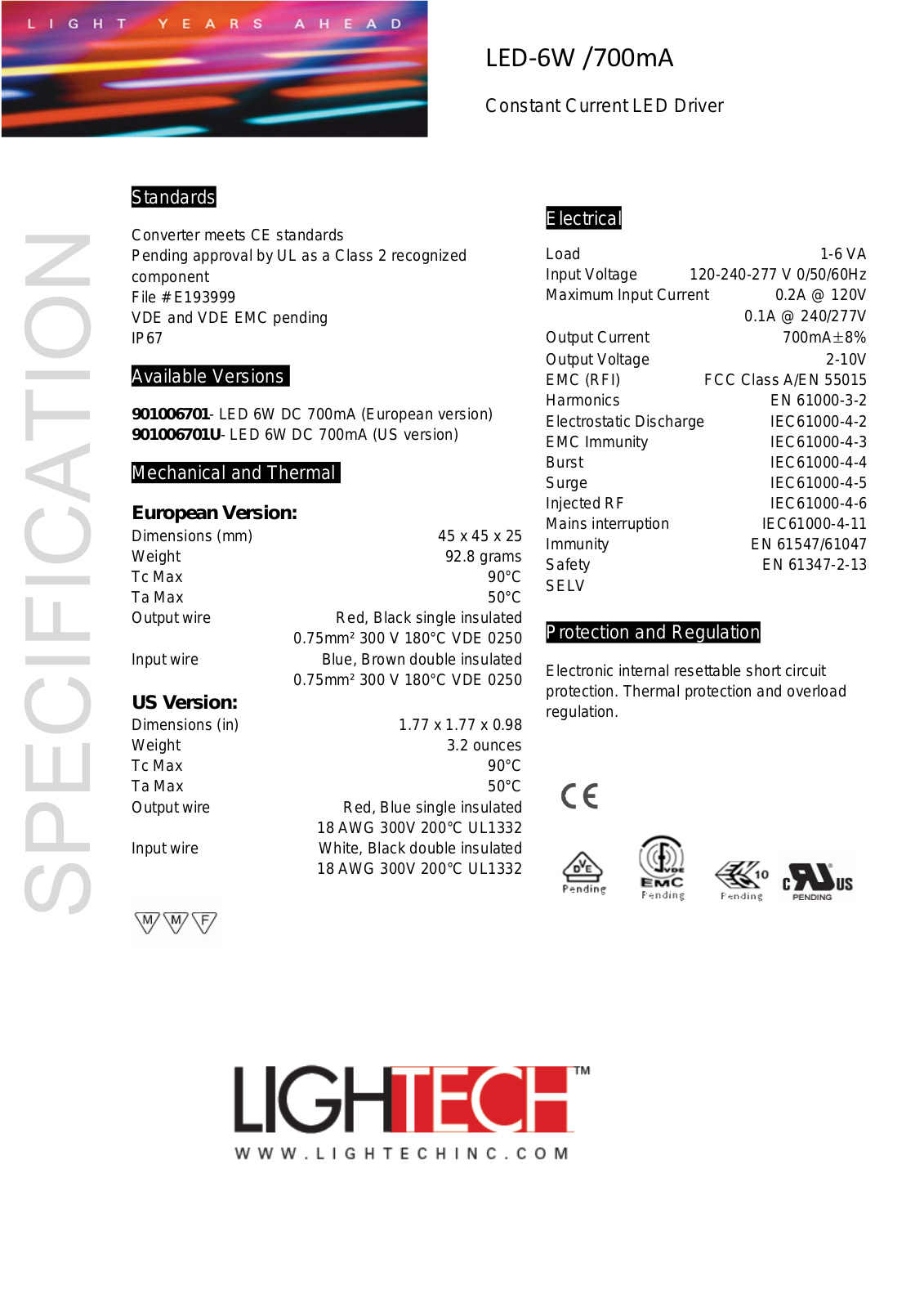 LIGHTECH LED 6W User Manual - ManualMachine.com