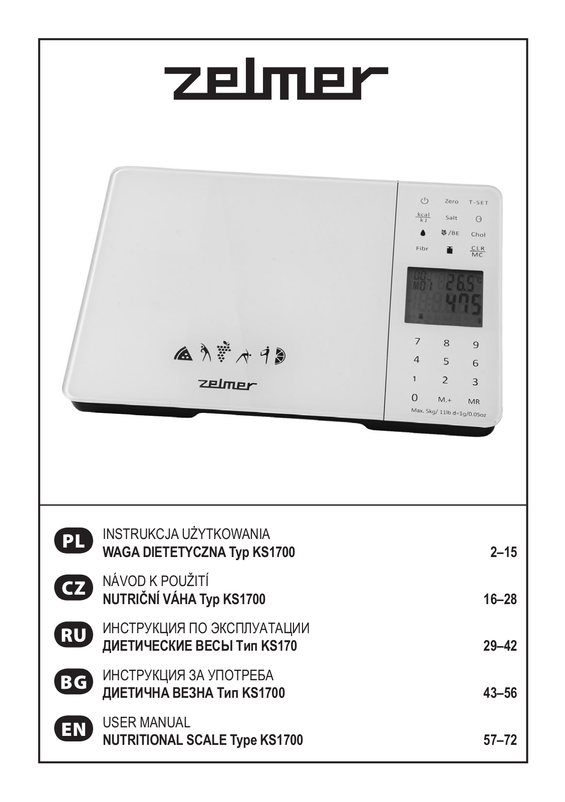 Zelmer KS1700 User Manual