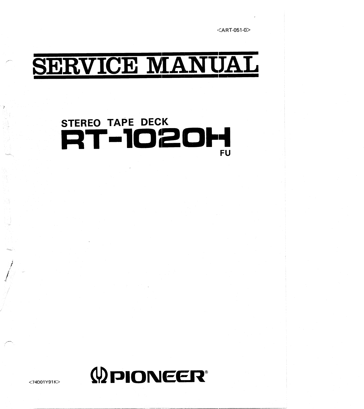 Pioneer RT-1020-H Service manual