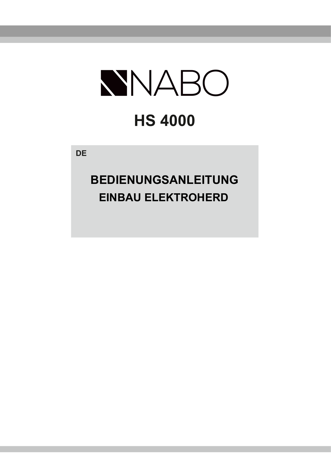 Nabo HS 4000 operation manual