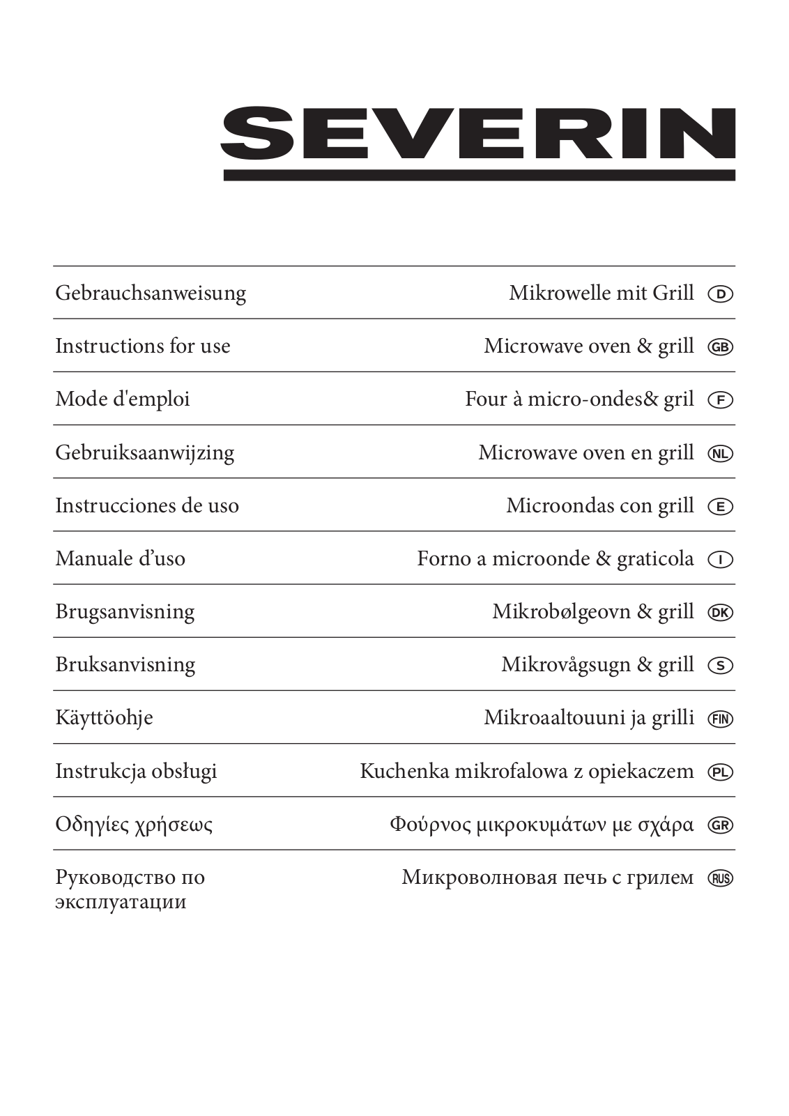 Severin MW 7859 User Manual