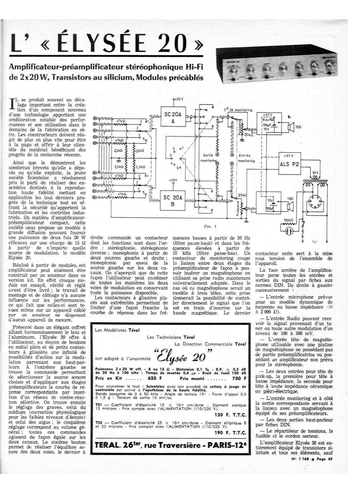 Scientelec Elysee-20W Service Manual