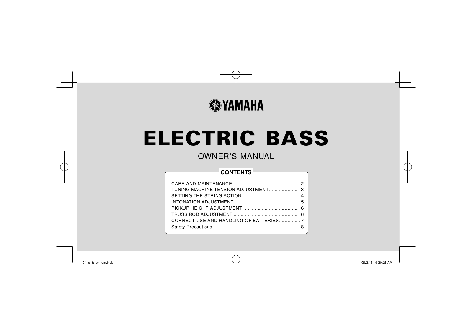 Yamaha TRBX605FM Owner’s Manual