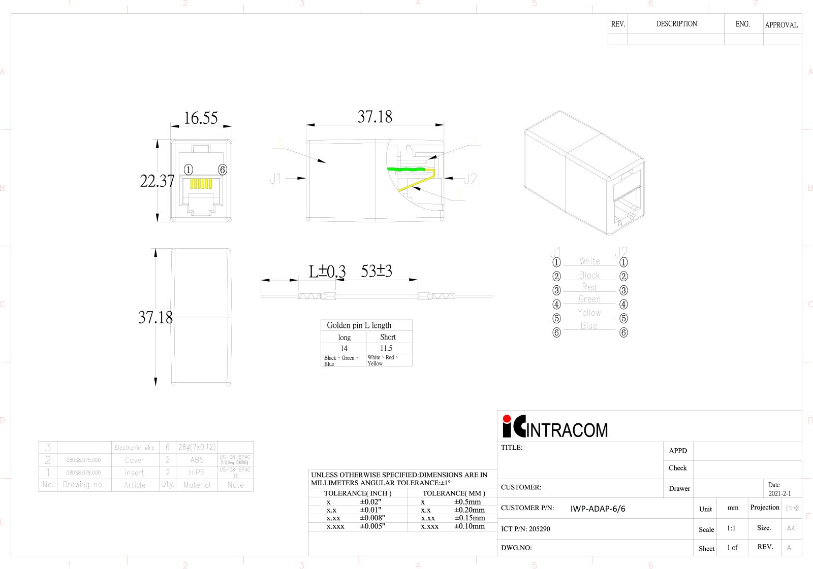 Intellinet IWP-ADAP-6/6 Drawing - ManualMachine.com