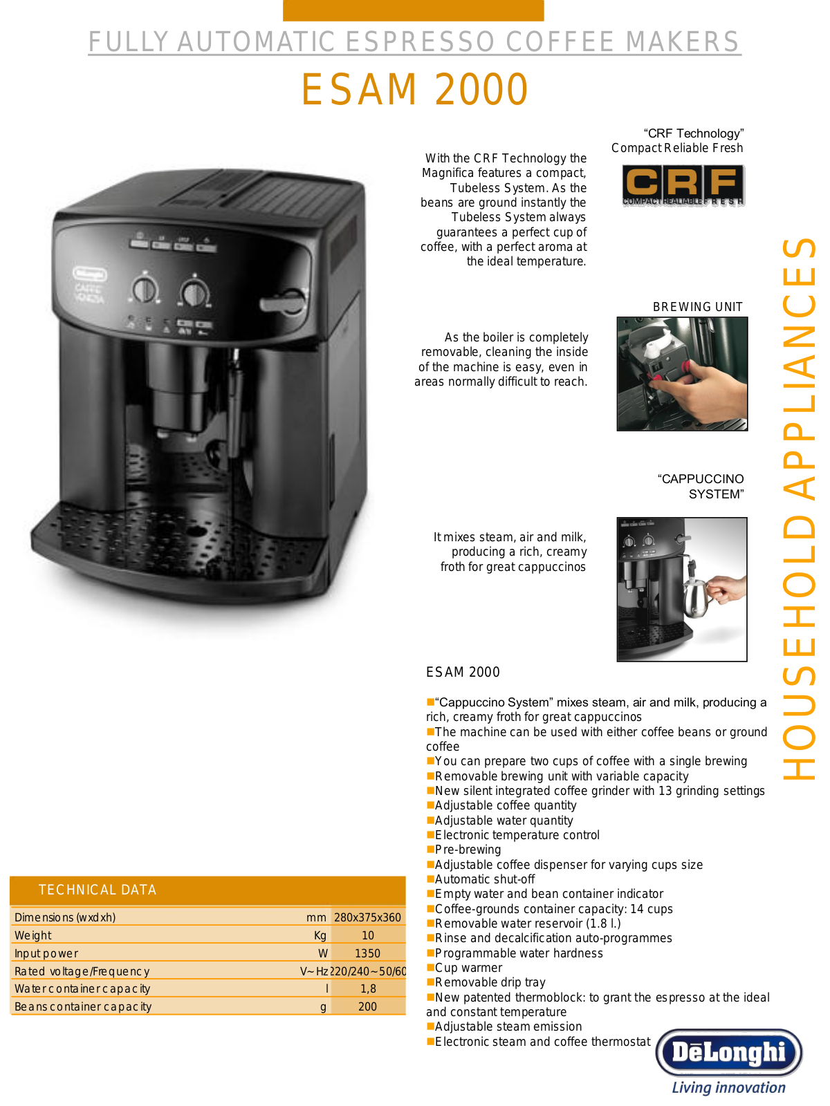 DeLonghi ESAM 2000 User Manual