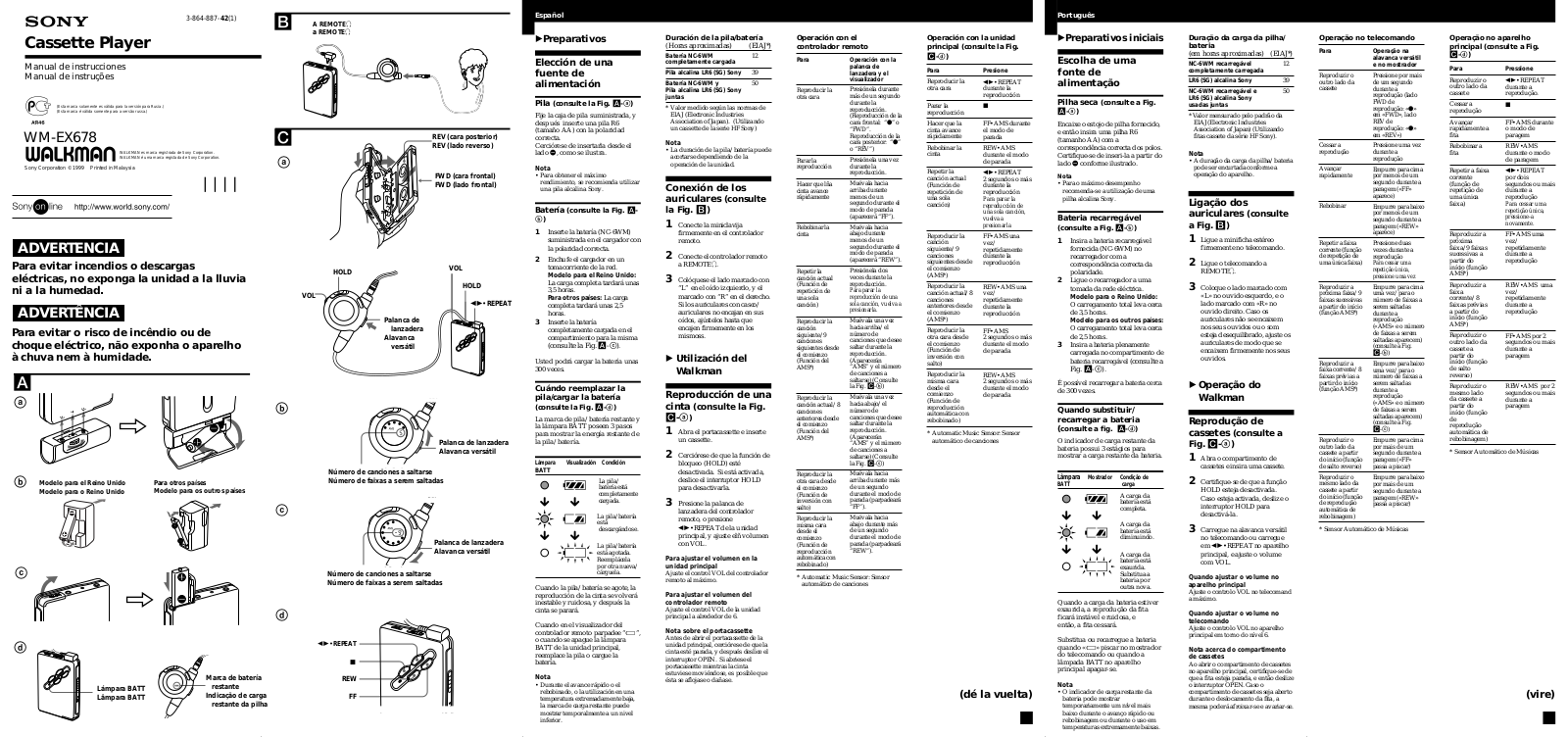 Sony WM-EX678 User Manual