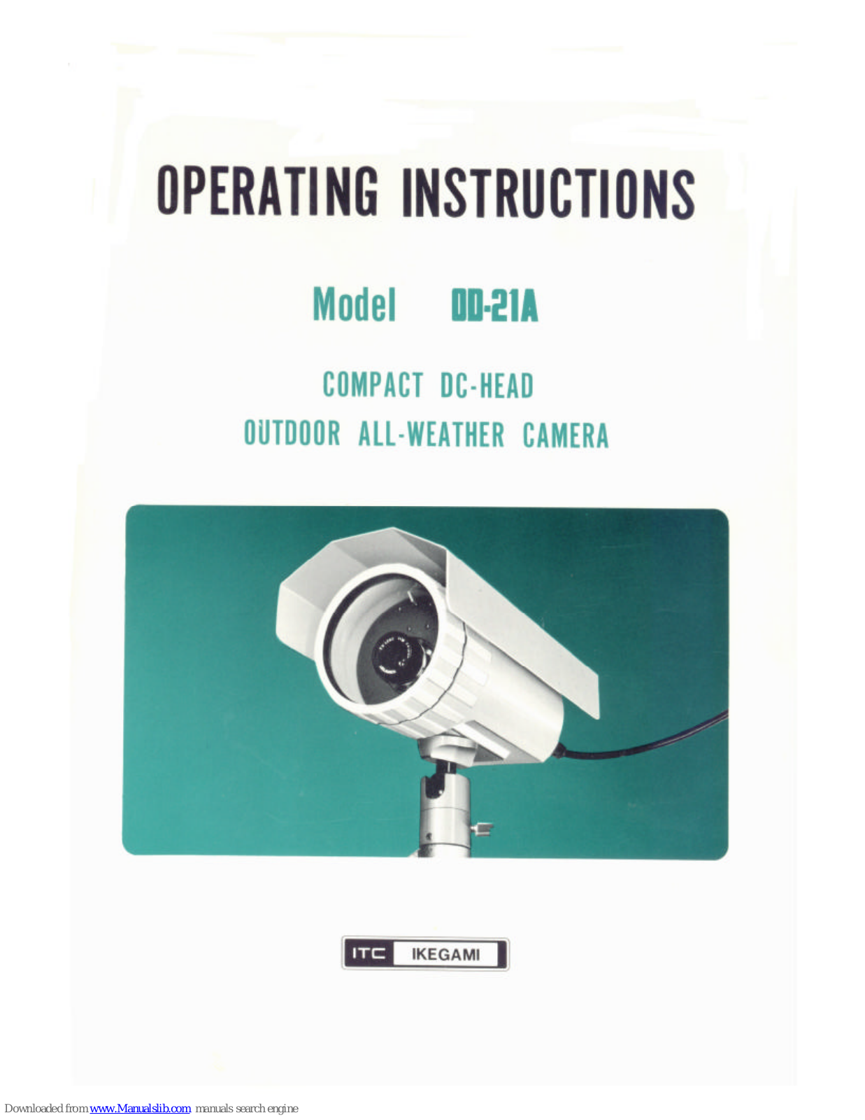 Ikegami OD-21A Operating Instructions Manual