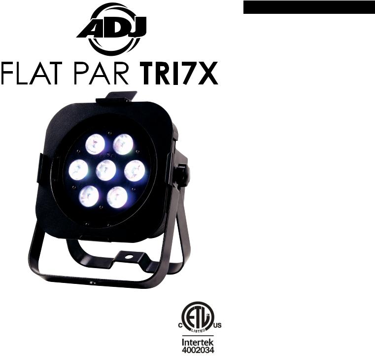 Adj FLAT PAR TRI7X User Manual