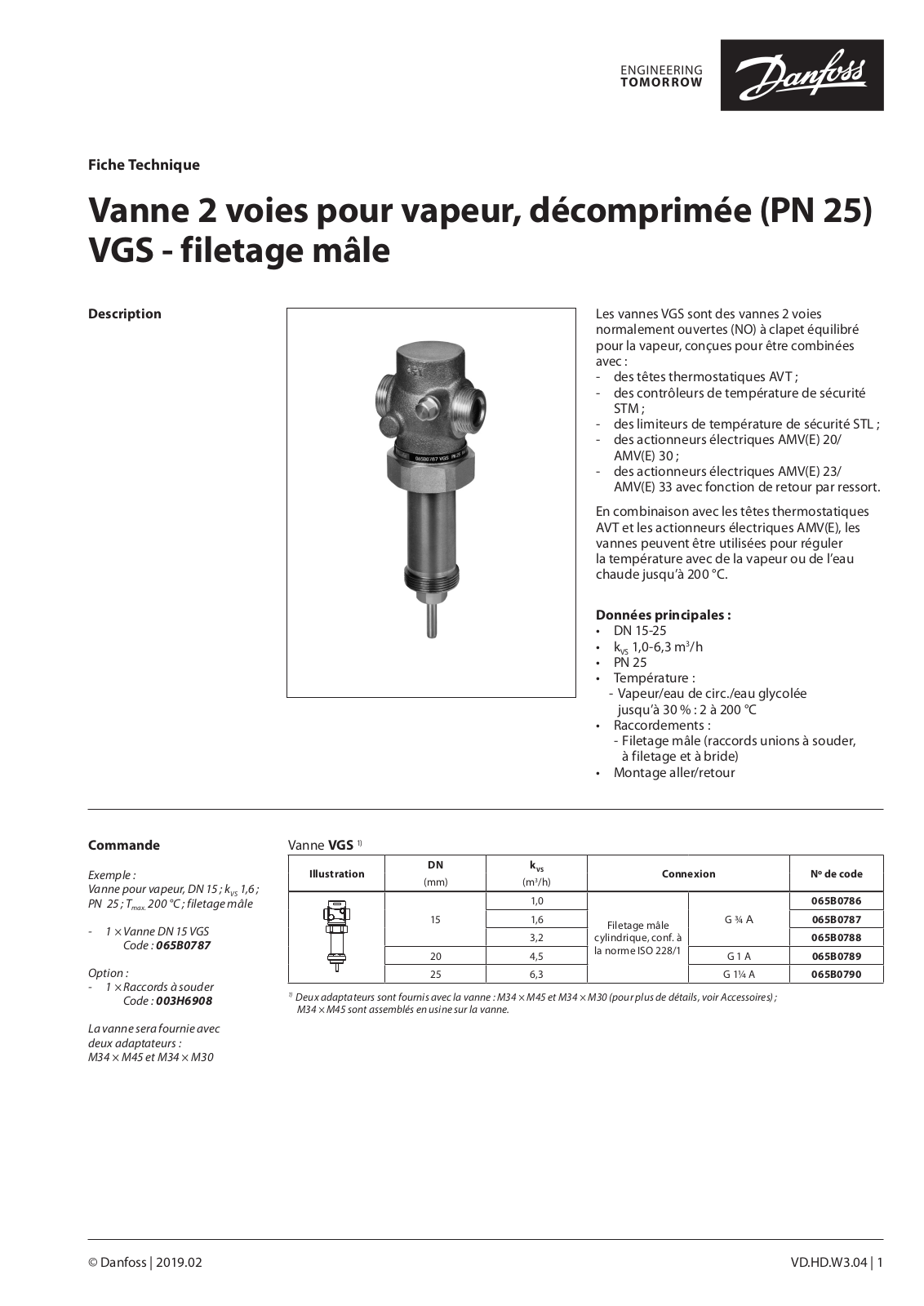 Danfoss VGS Data sheet