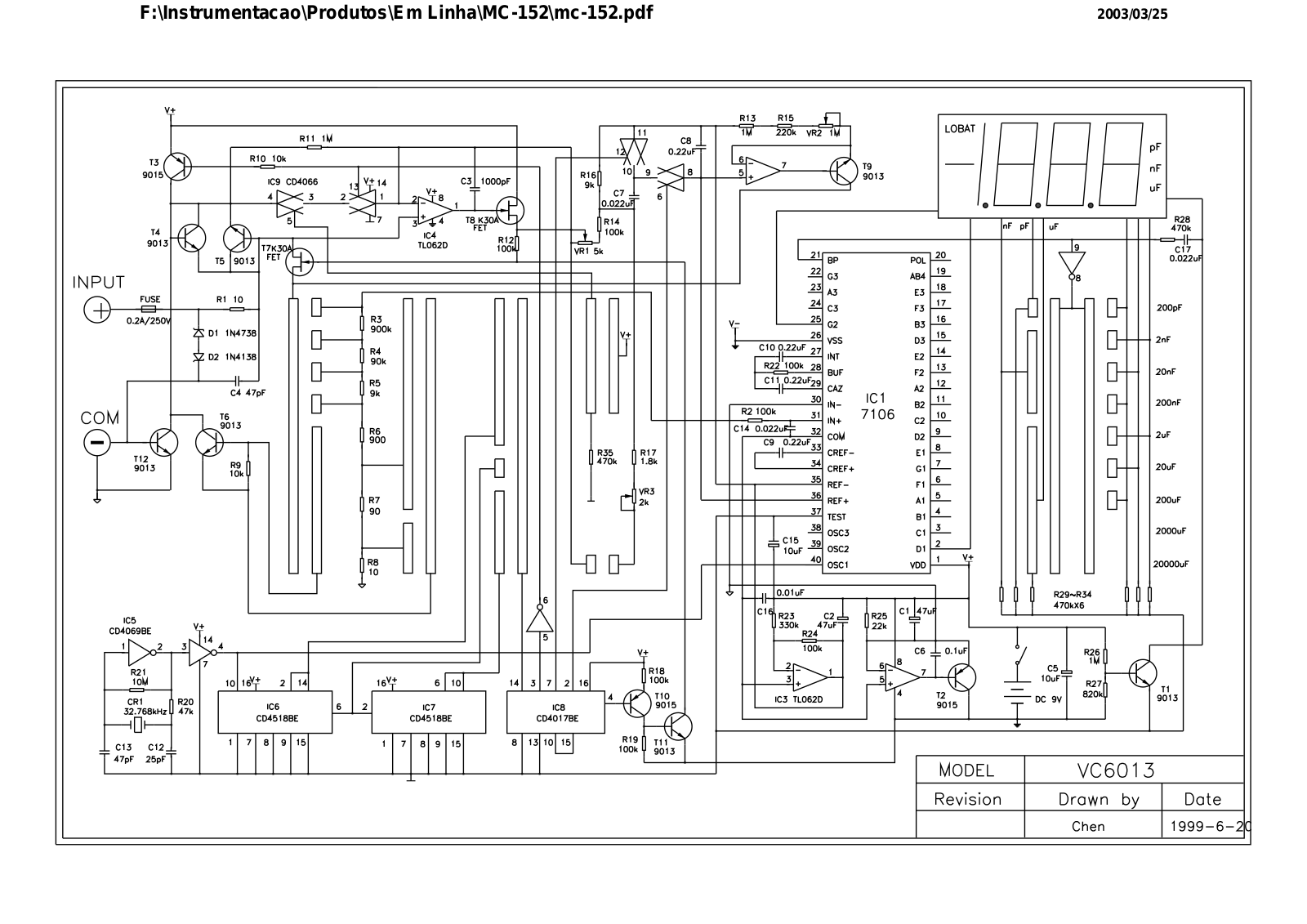 Minipa MC152 Schematic - ManualMachine.com