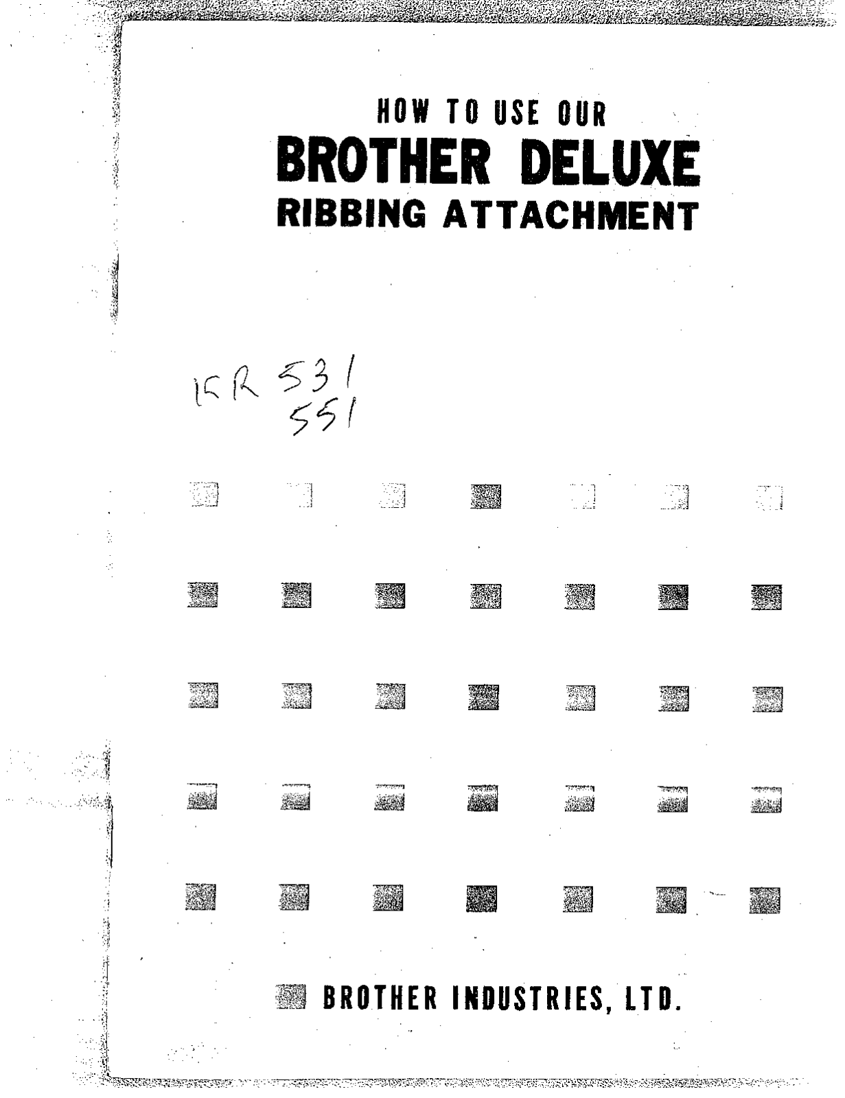 Brother KR-531, KR-551 Owner's Manual