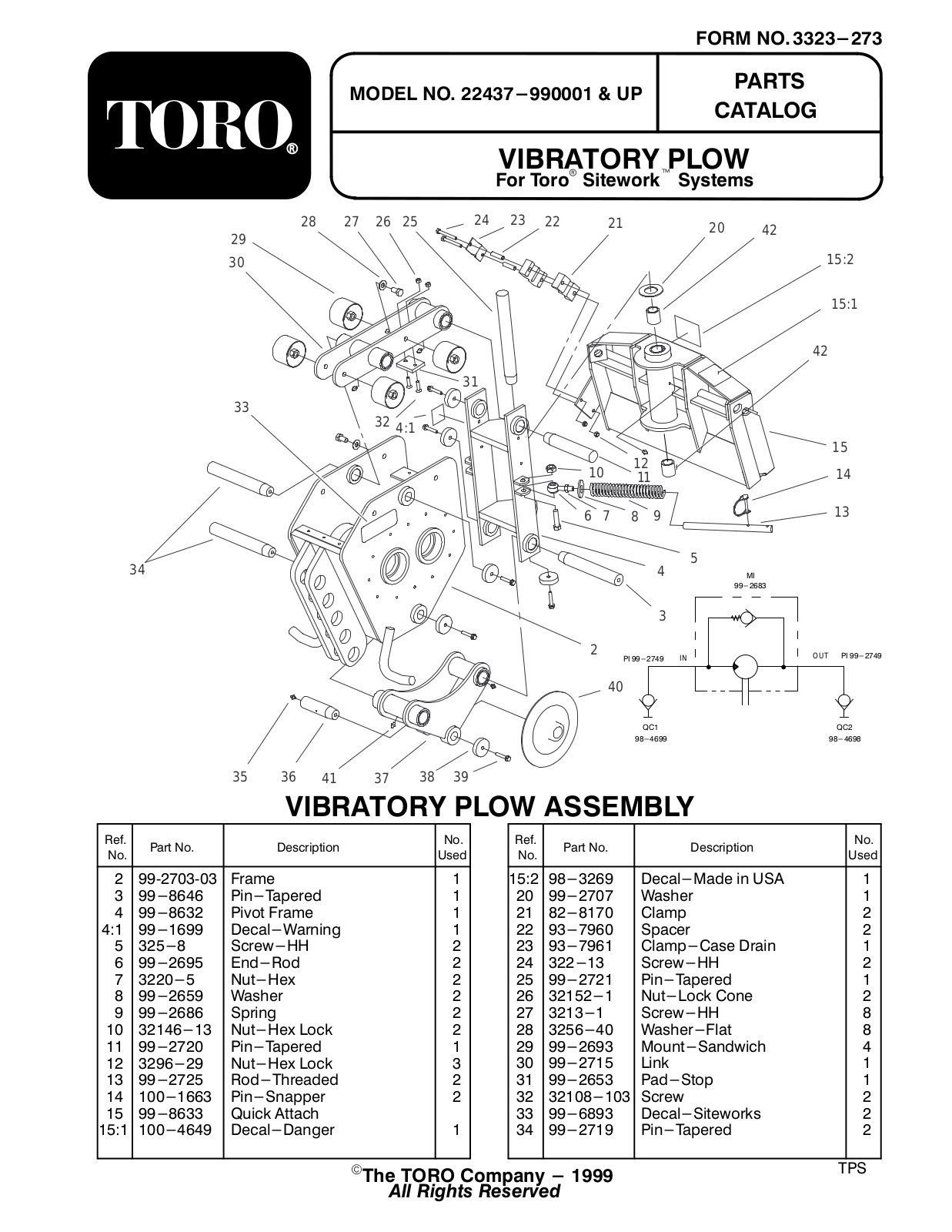 Toro 22437 Parts Catalogue