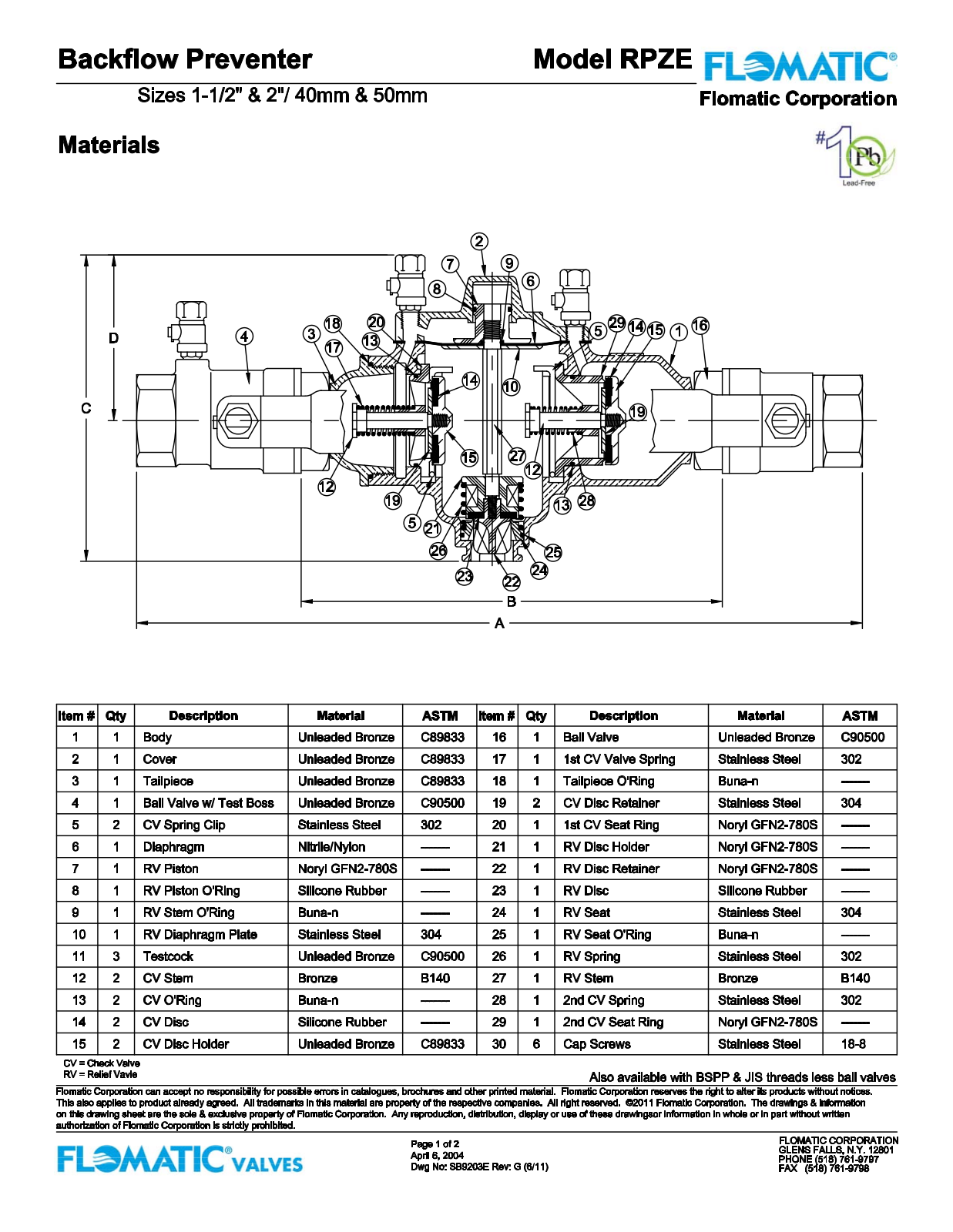 Flomatic RPZE Shematics