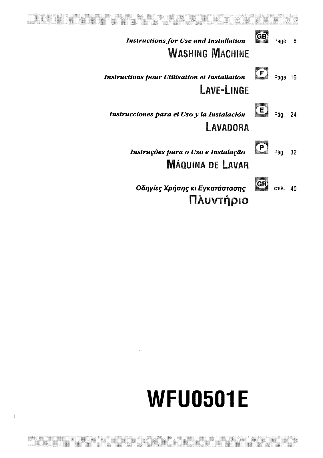 BRANDT WTM1022K User Manual