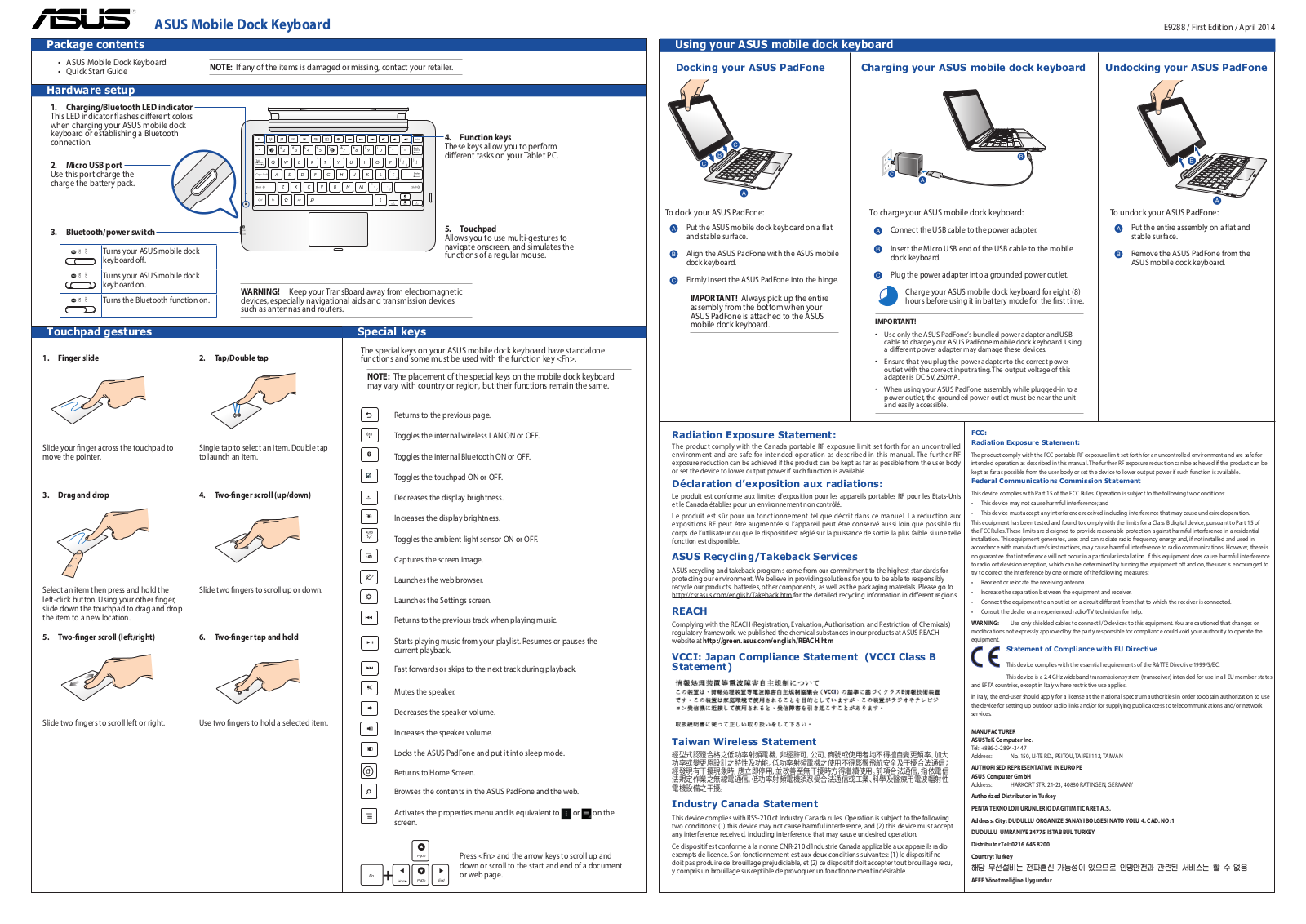 Chicony Electronics Co KT 1409 User Manual