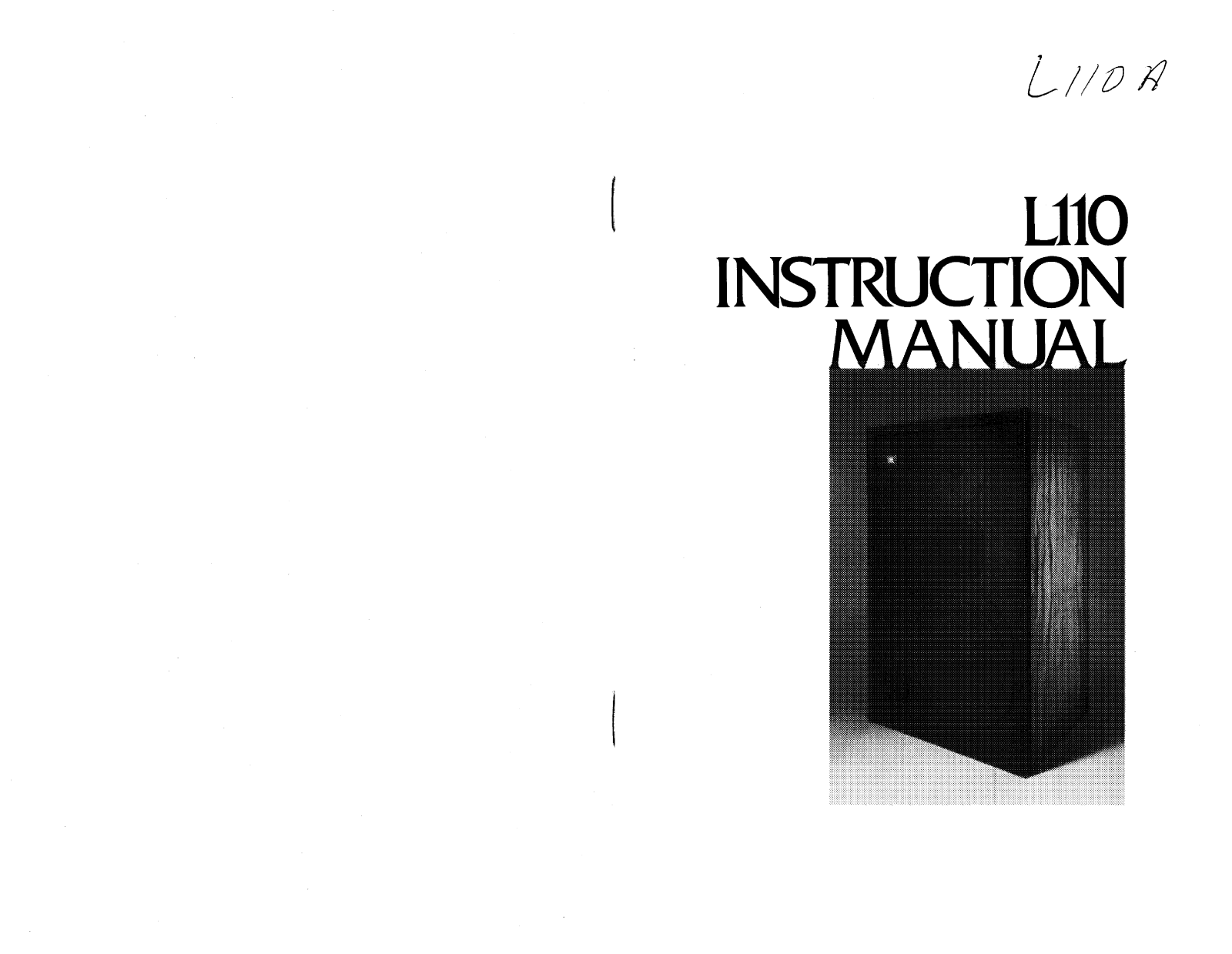 Jbl L110A User Manual