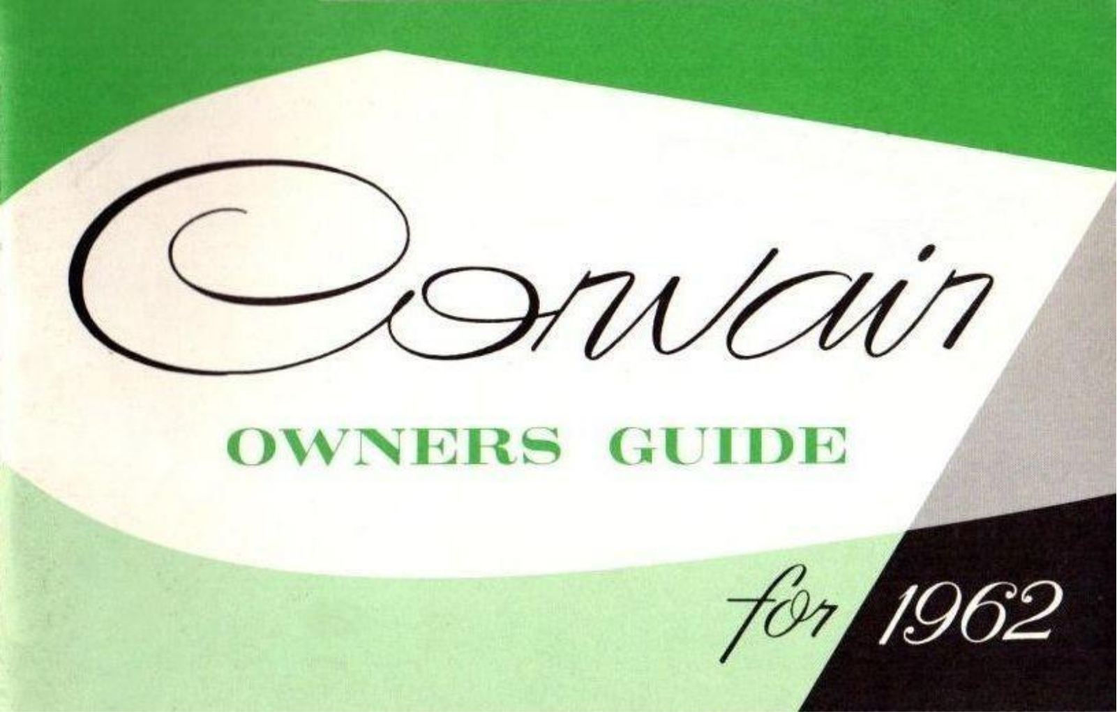 Chevrolet Corvair 1962 Operating Instructions