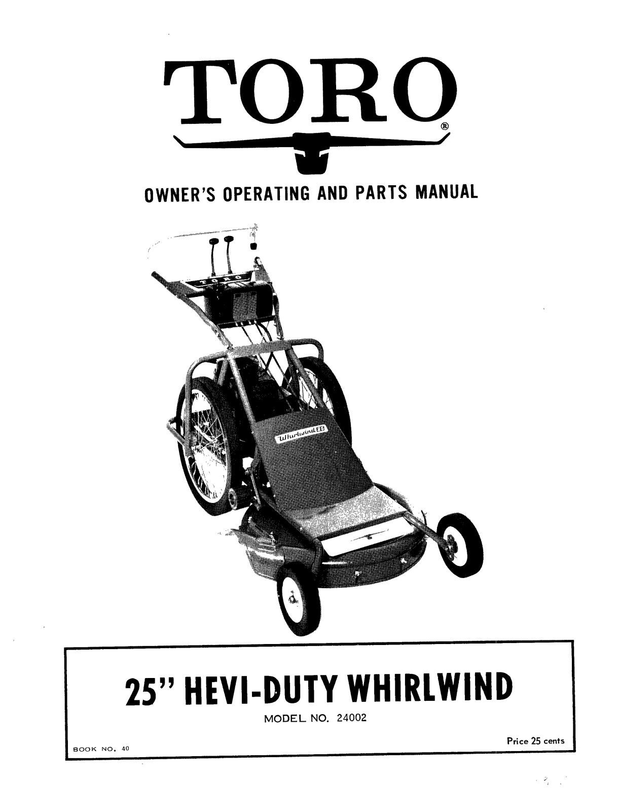 Toro 24002 Parts Catalogue