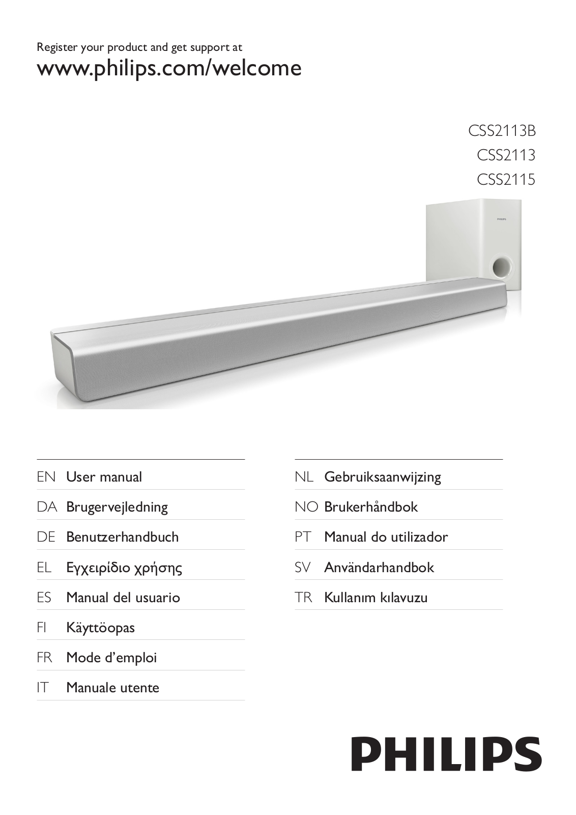 PHILIPS CSS2115, CSS2113 User Manual