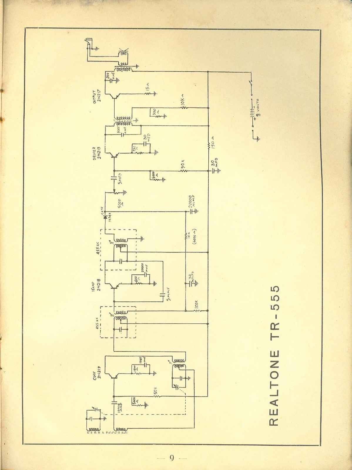 REALTONE TR-555 Schematic