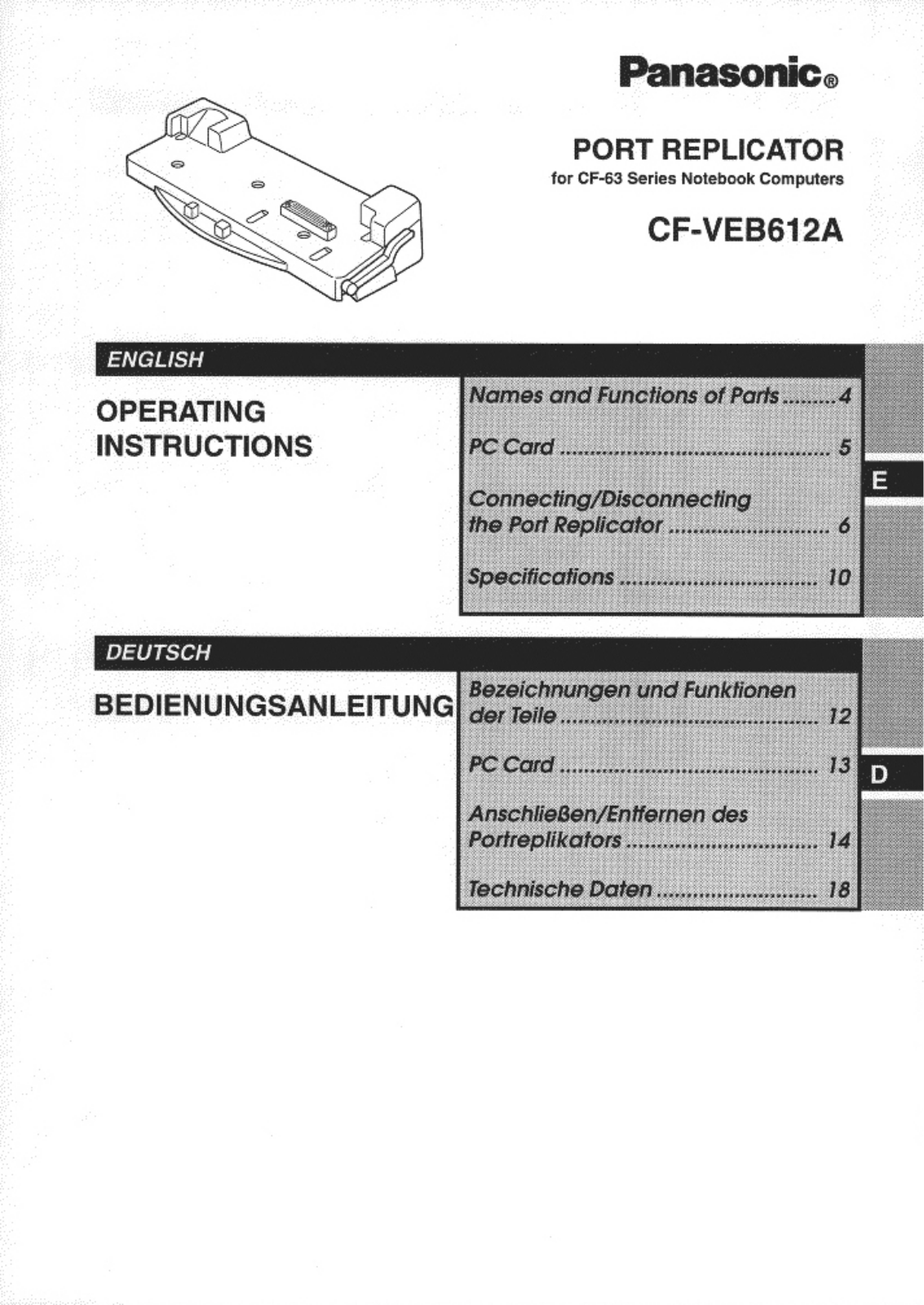 Panasonic CF-VEB612A User Manual