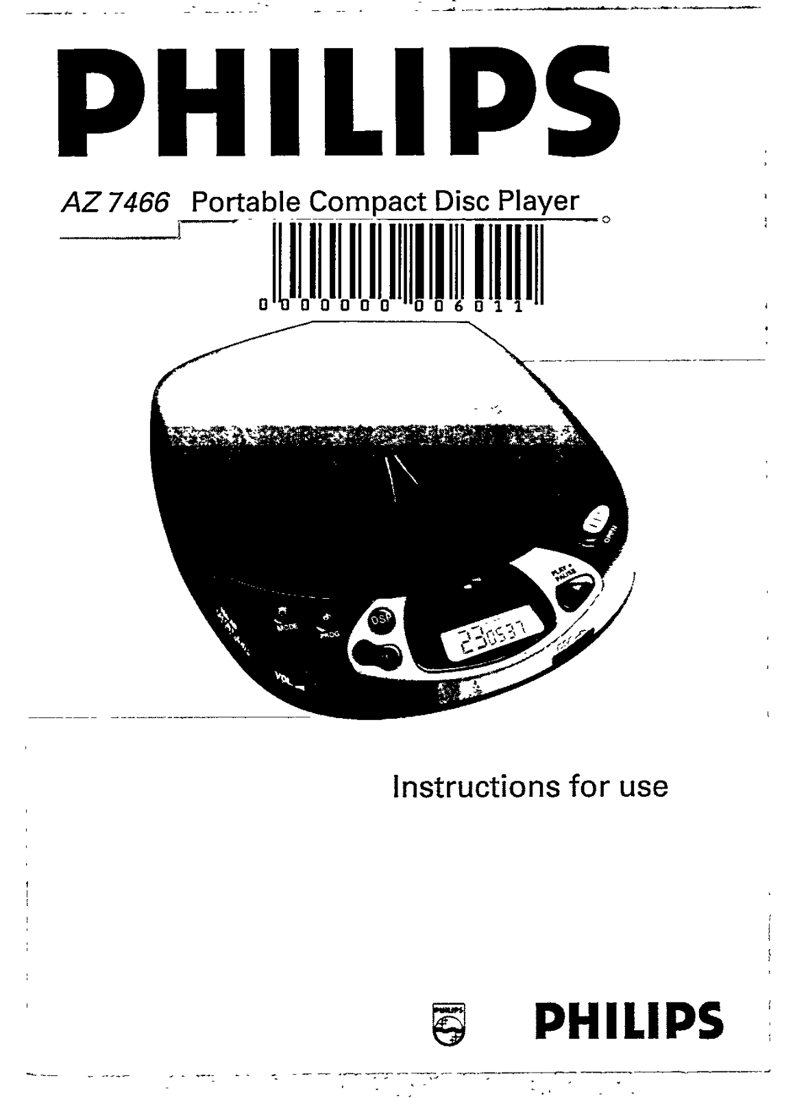 Philips AZ 7466-00 User Manual